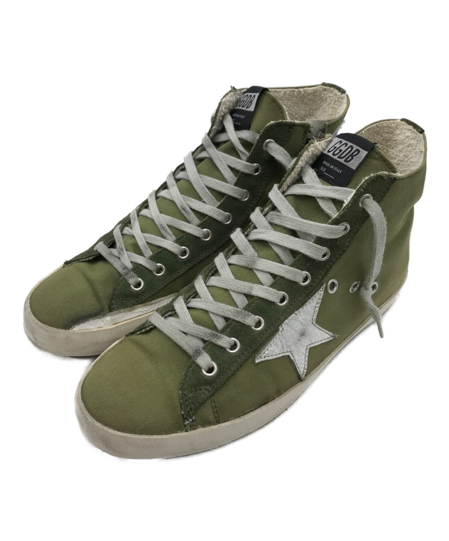 GOLDEN GOOSE (ゴールデングース) FRANCYハイカットスニーカー カーキ サイズ:40