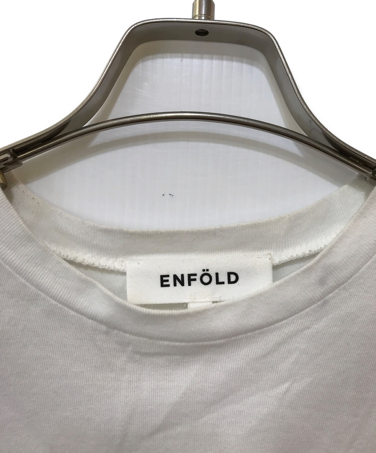 中古・古着通販】ENFOLD (エンフォルド) COMBI T-SHIRT ホワイト