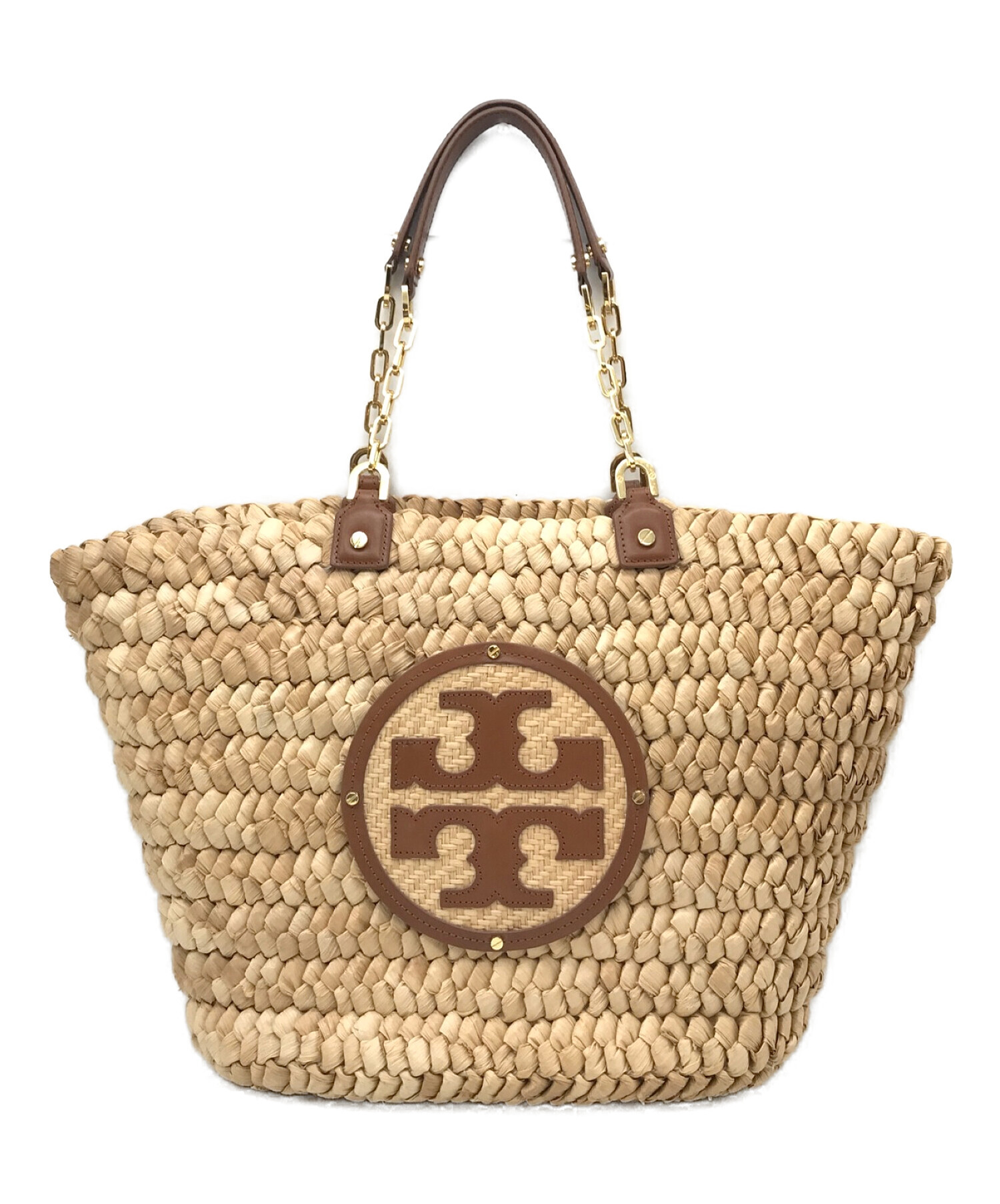 TORY BURCH (トリーバーチ) カゴトートバッグ ブラウン