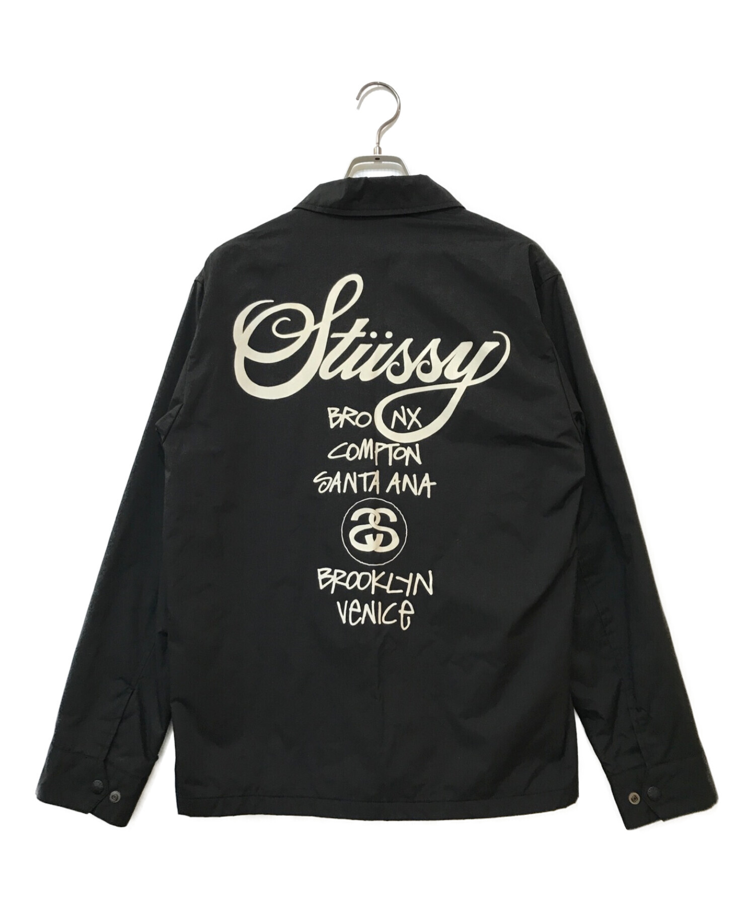 stussy (ステューシー) WORLD TOURコーチジャケット ブラック サイズ:M