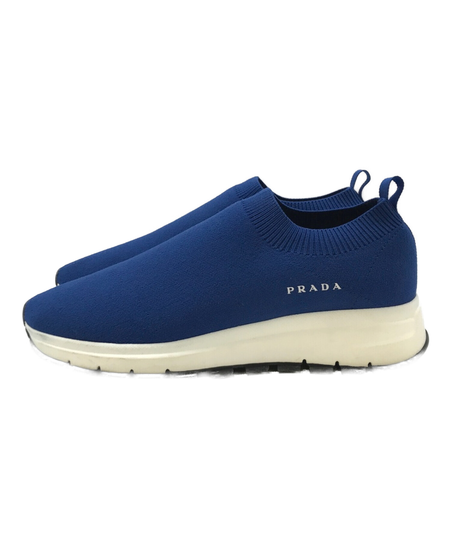 PRADA (プラダ) ソックスニーカー ブルー サイズ:37.5