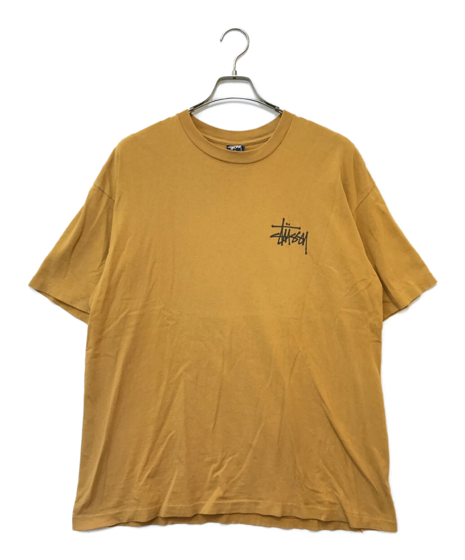 OLD STUSSY (オールドステューシー) ドラゴンプリントTシャツ イエロー サイズ:XL