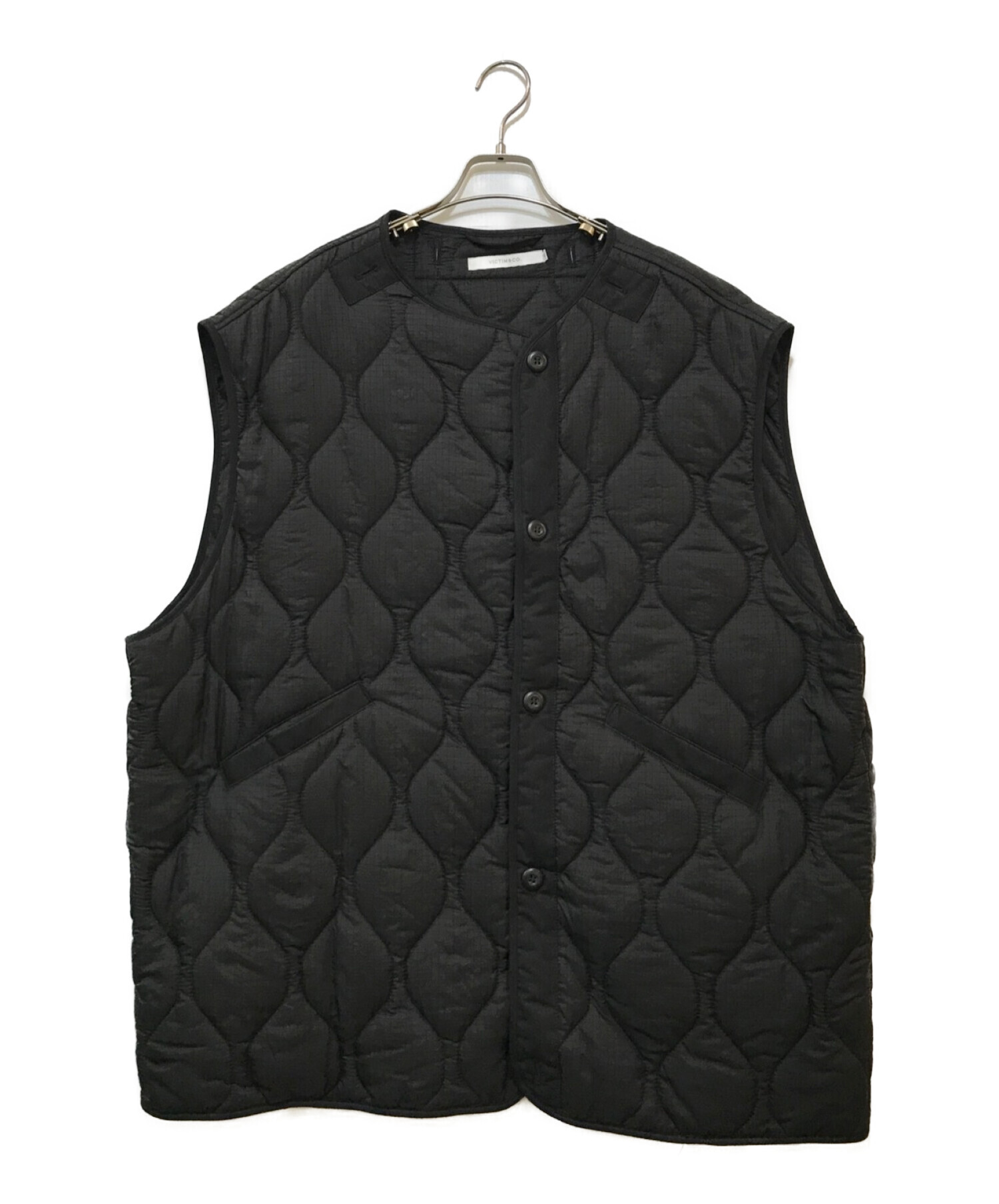 VICTIM&CO. (ヴィクティム) QUILTED BIG VEST ブラック サイズ:L