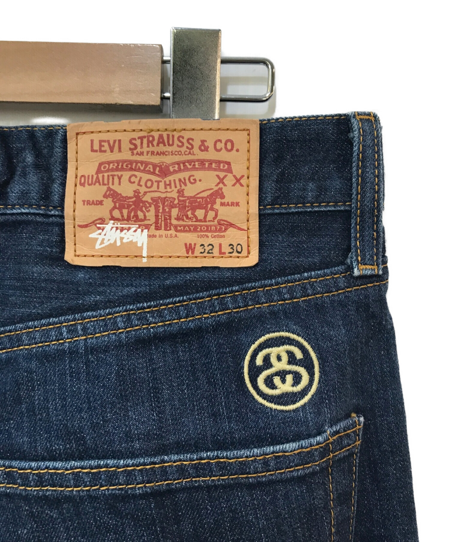 LEVI'S (リーバイス) stussy (ステューシー) デニムパンツ インディゴ サイズ:W32L30