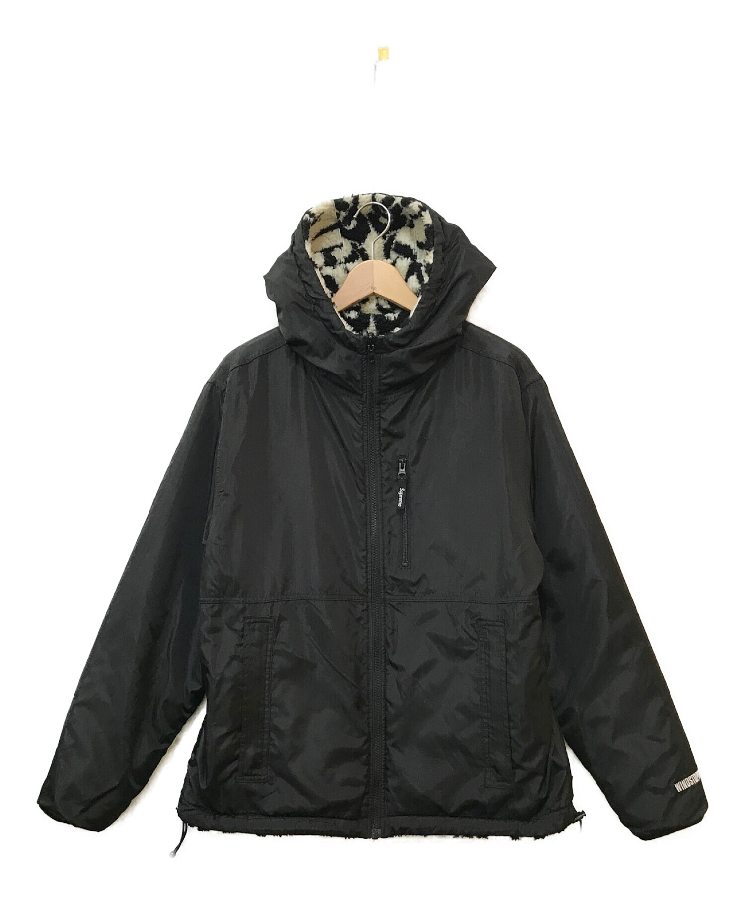 SUPREME (シュプリーム) celtic knot reversible windstopper fleece hooded jacket  ホワイト×ブラック サイズ:M