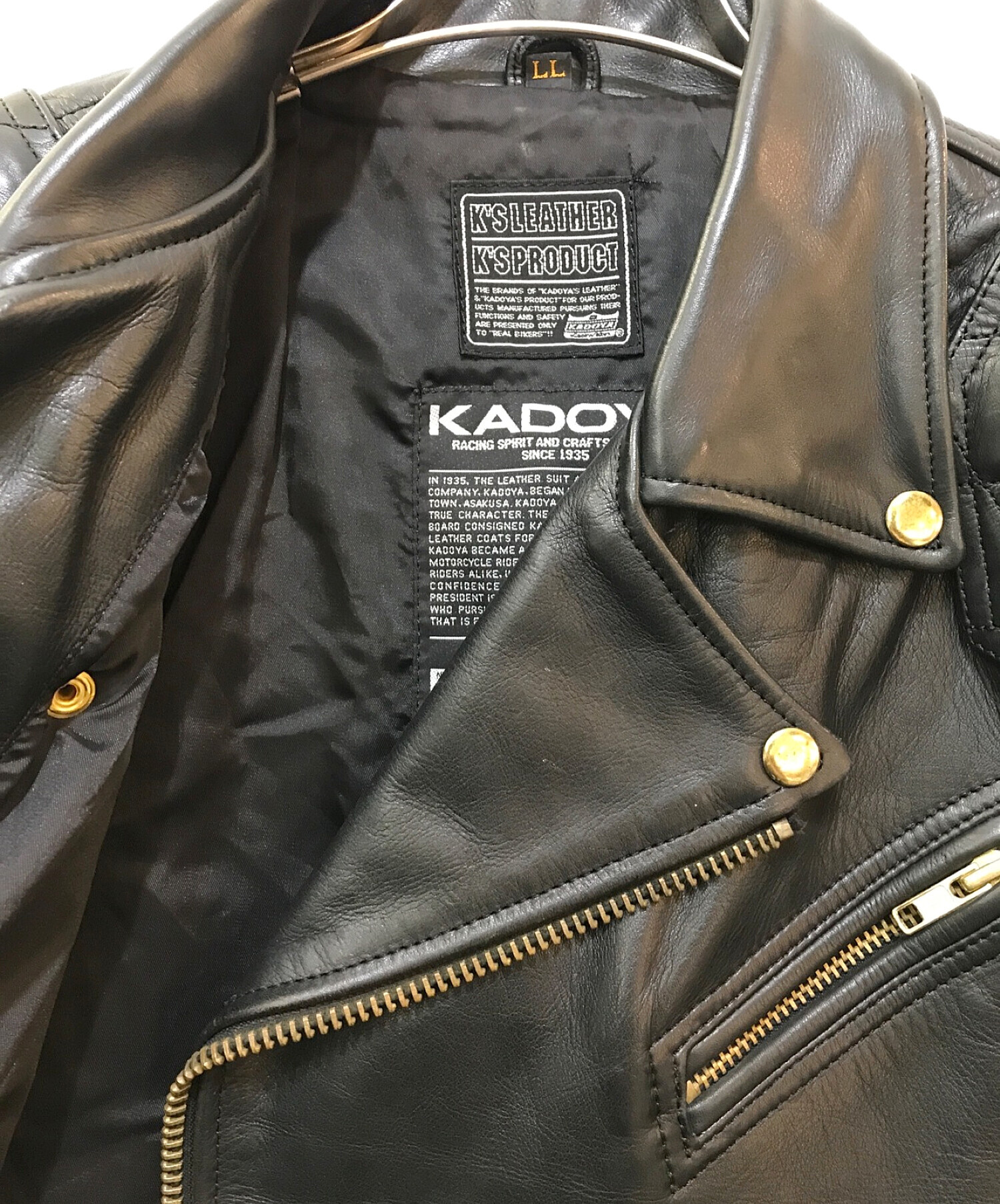 お値下げ】KADOYA カドヤ K'S LEATHER レザージャケット LL-