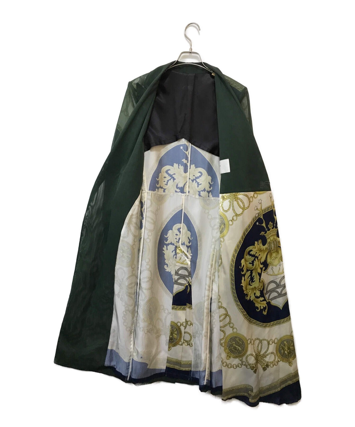 TOGA ARCHIVES (トーガアーカイブス) シースルースカーフコートコート グリーン サイズ:36