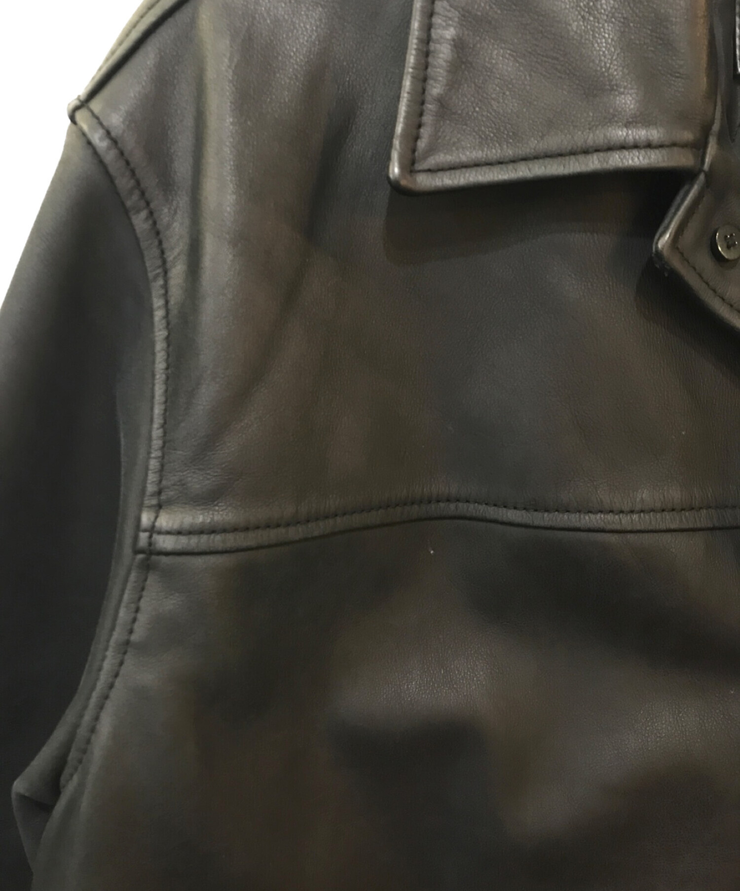 中古・古着通販】GAP (ギャップ) Leather Car Coat ブラック サイズ:S