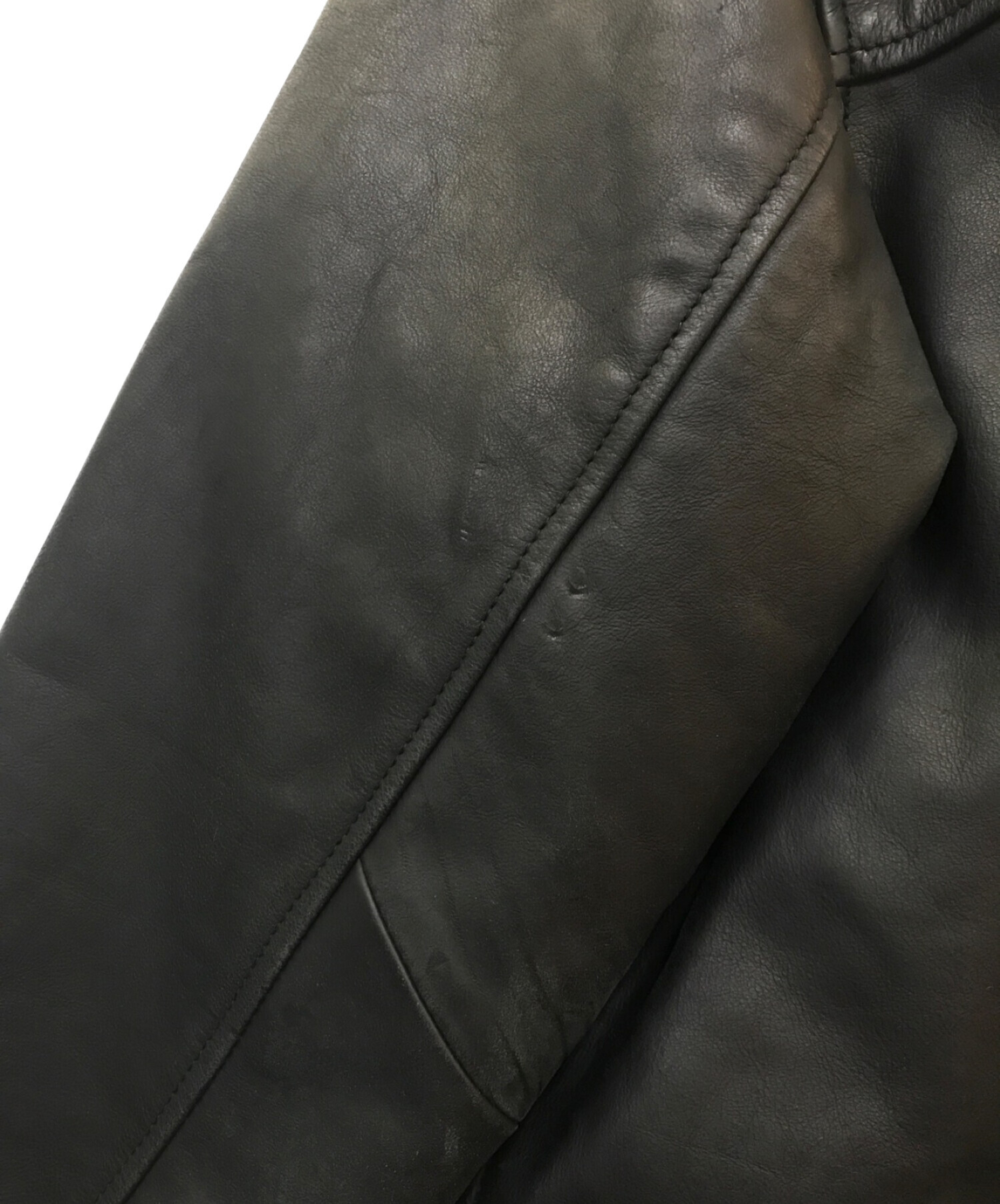 中古・古着通販】GAP (ギャップ) Leather Car Coat ブラック サイズ:S