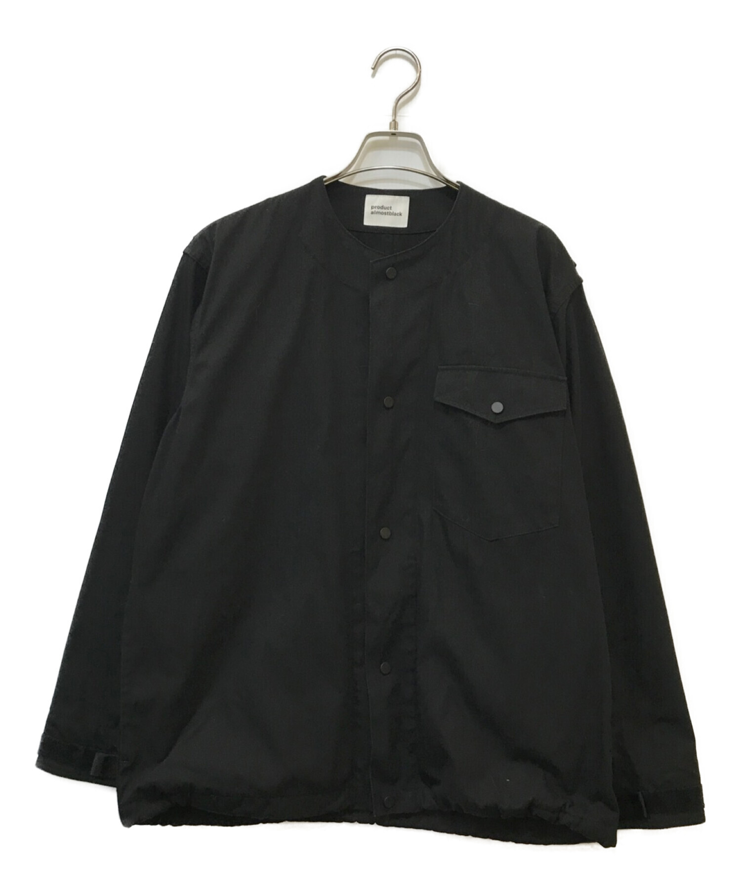 ALMOSTBLACK (オールモストブラック) ノーカラージャケット ブラック サイズ:1
