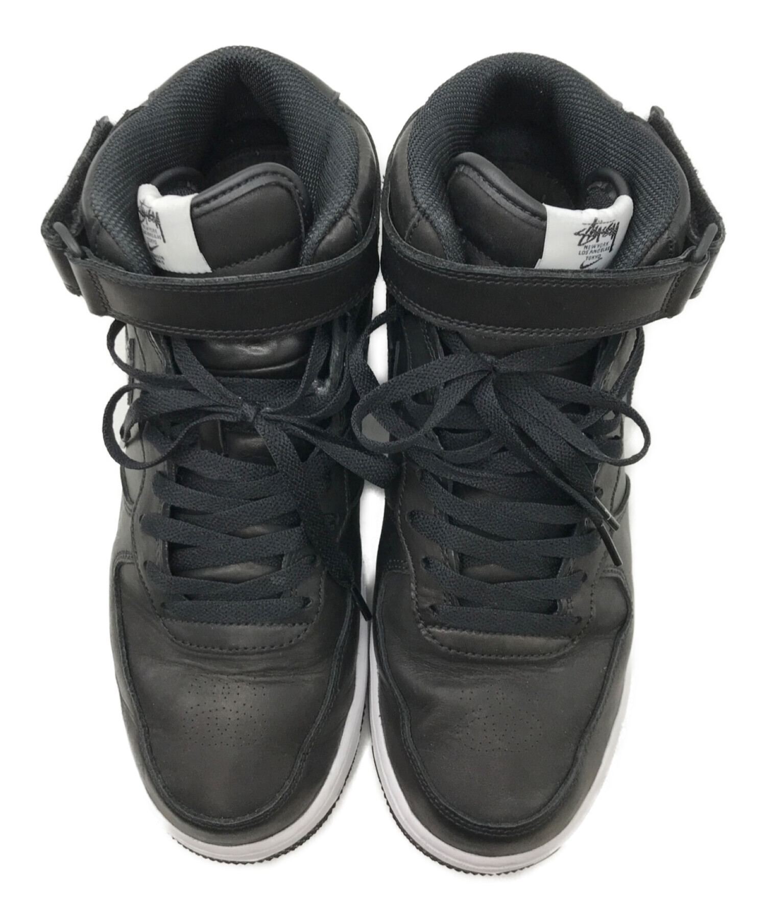 NIKE (ナイキ) stussy (ステューシー) AIR FORCE 1 07 MID SP ブラック サイズ:US10