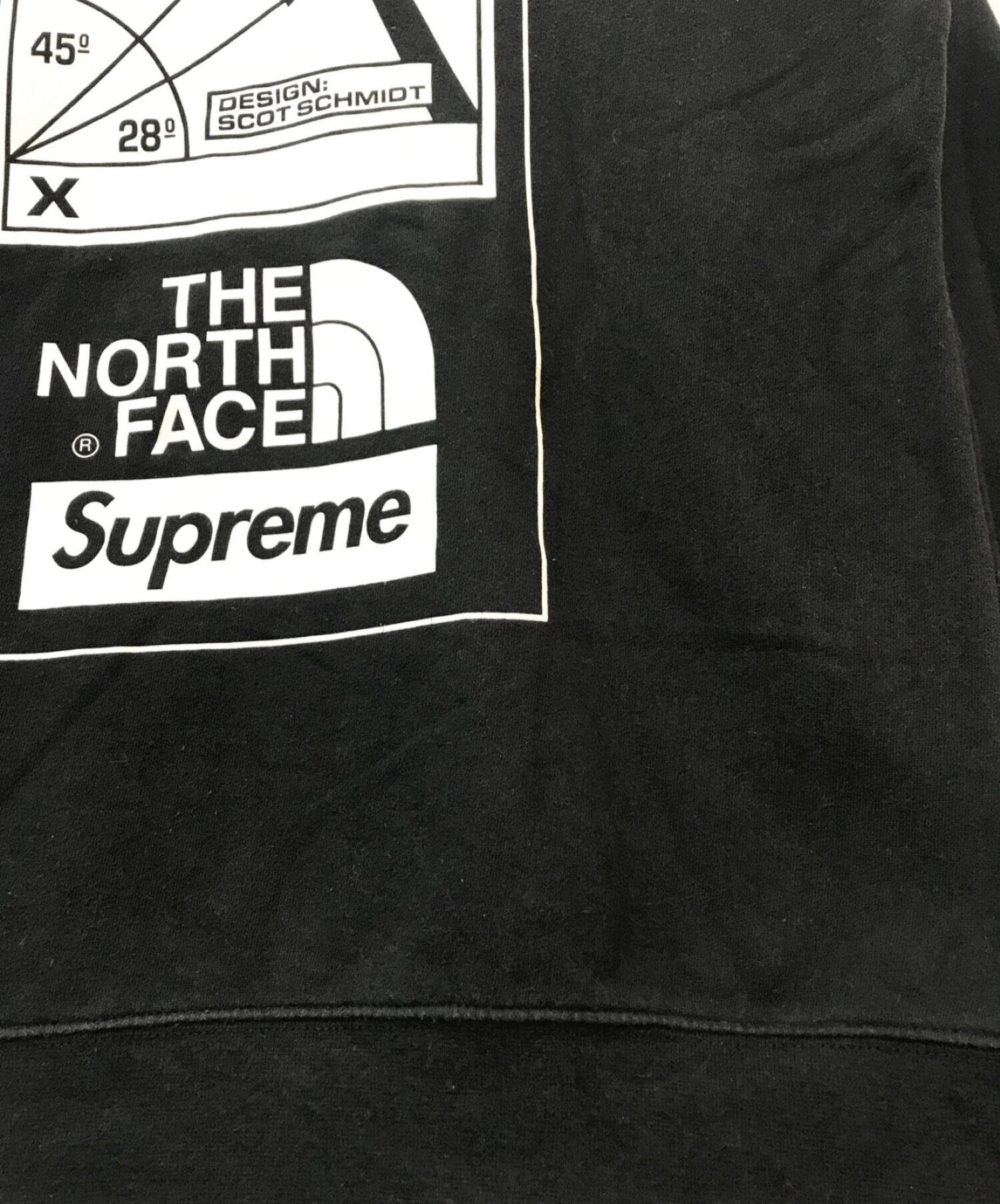 THE NORTH FACE (ザ ノース フェイス) SUPREME (シュプリーム) スティープテック プリント クルーネック スウェット  ブラック サイズ:M