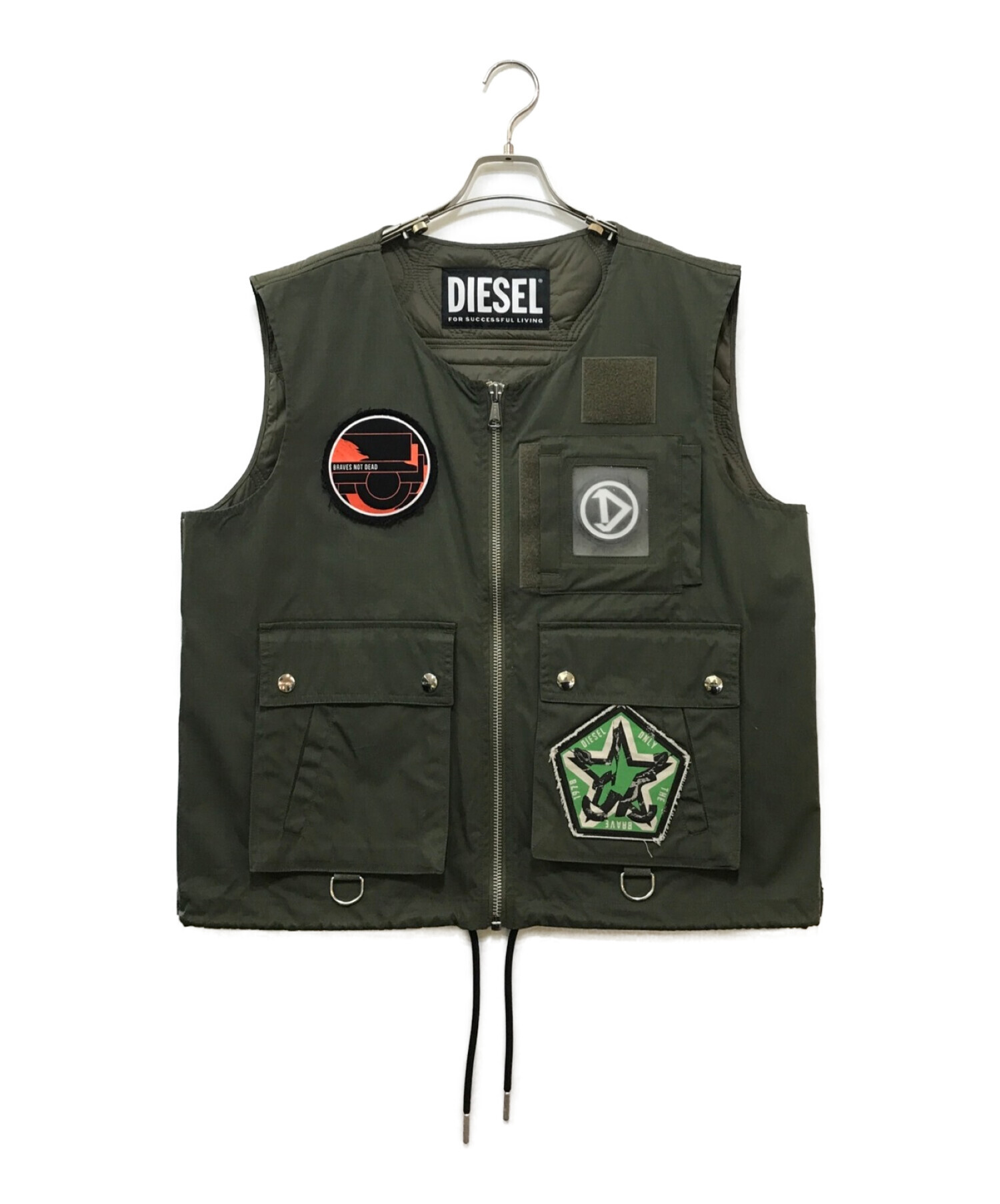 中古・古着通販】DIESEL (ディーゼル) キルティングパッチワークベスト