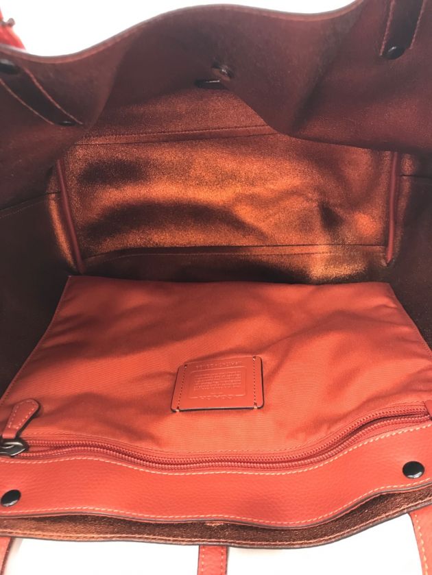 中古・古着通販】COACH (コーチ) メタリックマーケットトート レッド ...