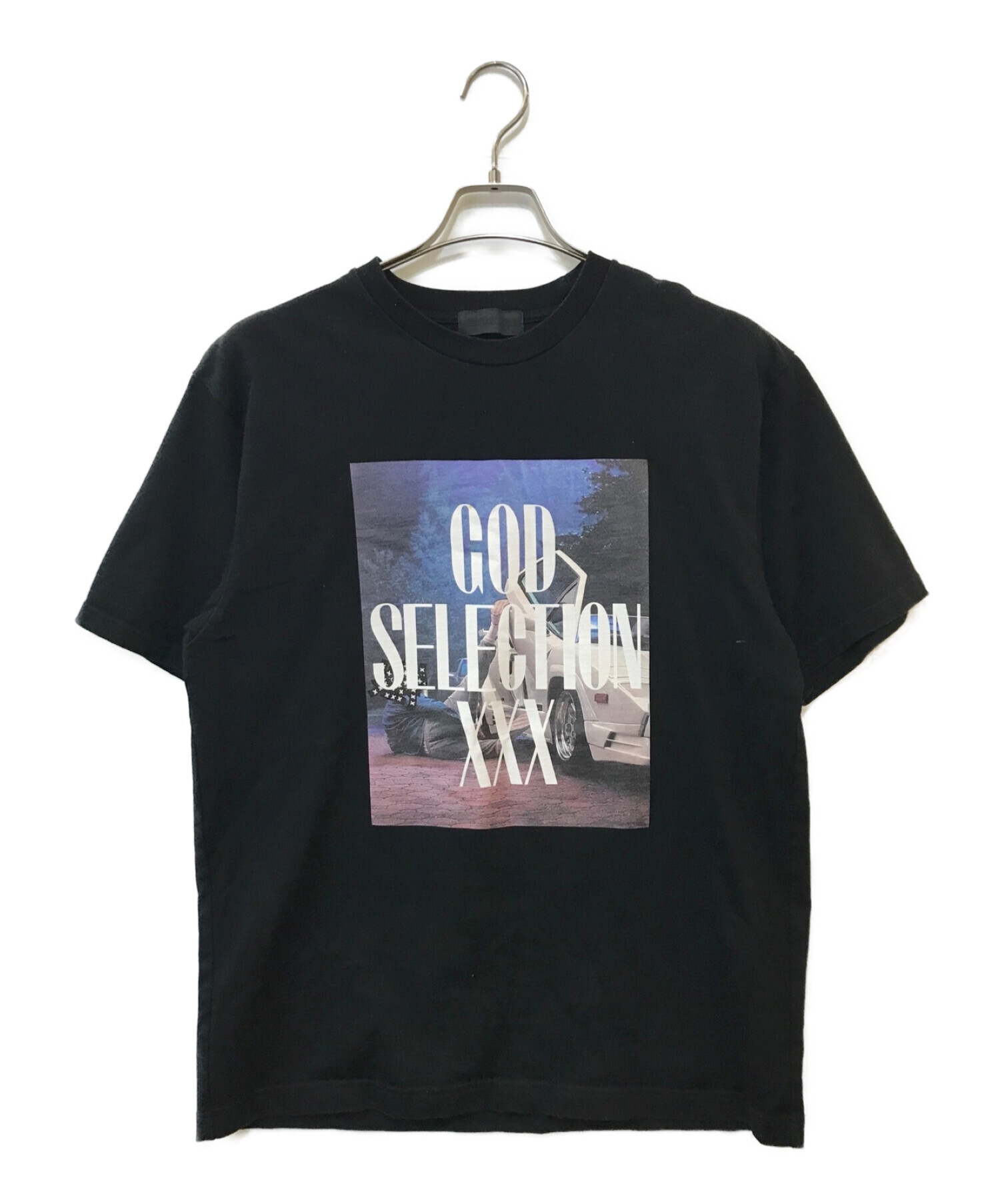 GOD SELECTION XXX (ゴッドセレクショントリプルエックス) フォトプリントTシャツ ブラック サイズ:M
