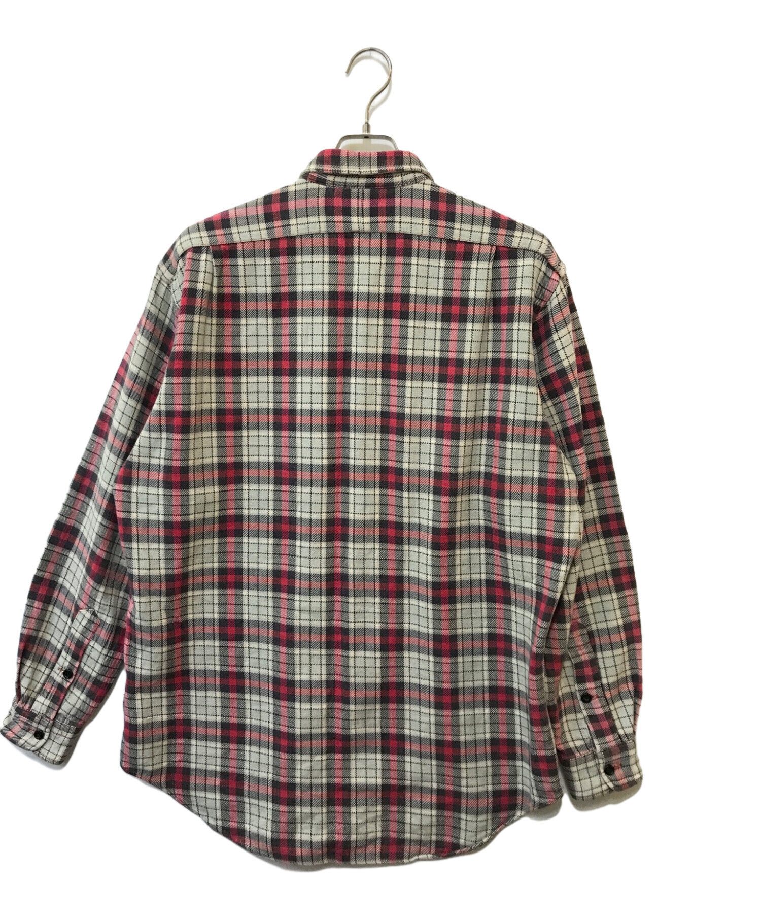 RRL (ダブルアールエル) チェックシャツ レッド×アイボリー サイズ:M