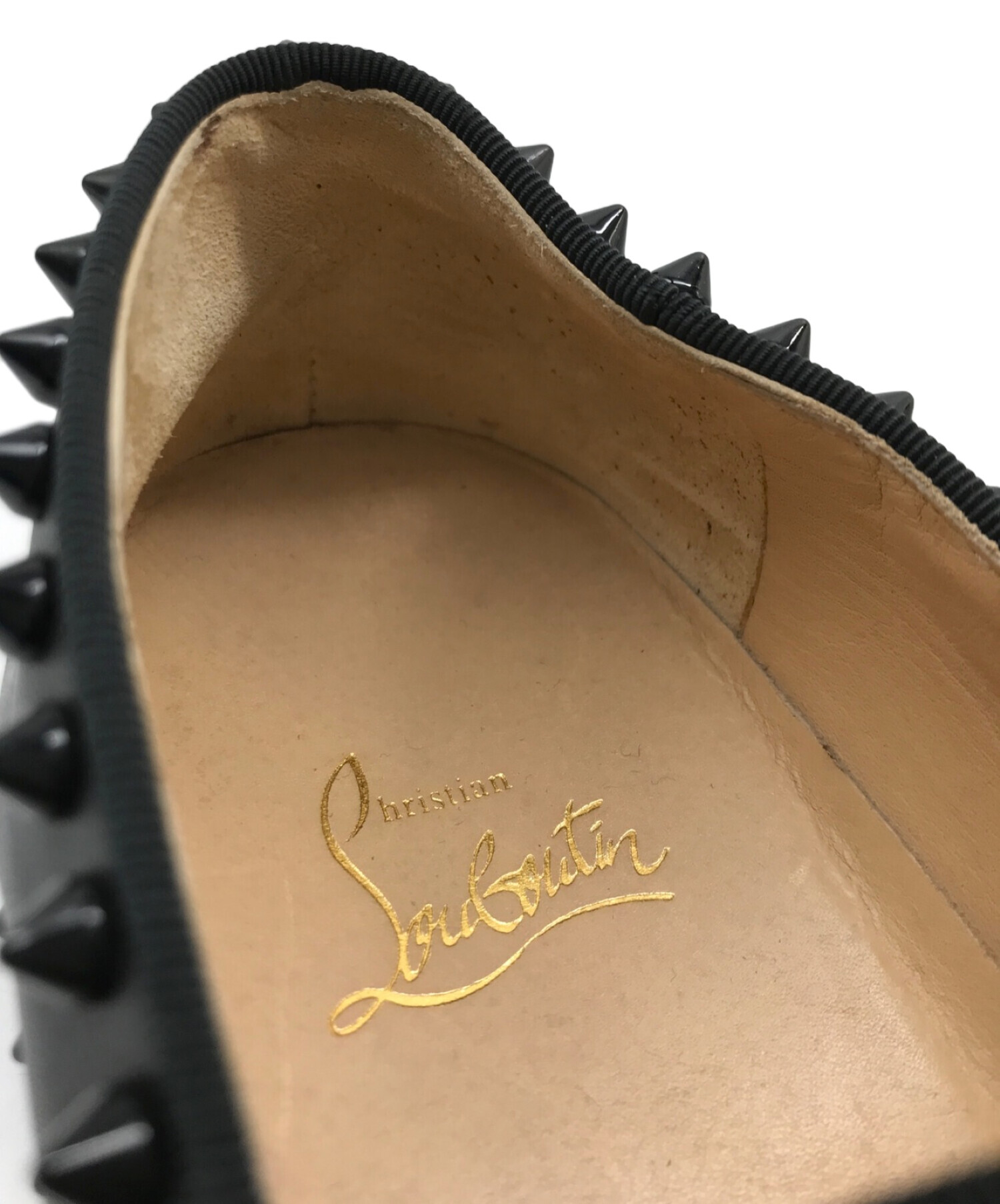 中古・古着通販】Christian Louboutin (クリスチャン・ルブタン) PIK BOAT WOMAN FLAT ブラック  サイズ:36｜ブランド・古着通販 トレファク公式【TREFAC FASHION】スマホサイト