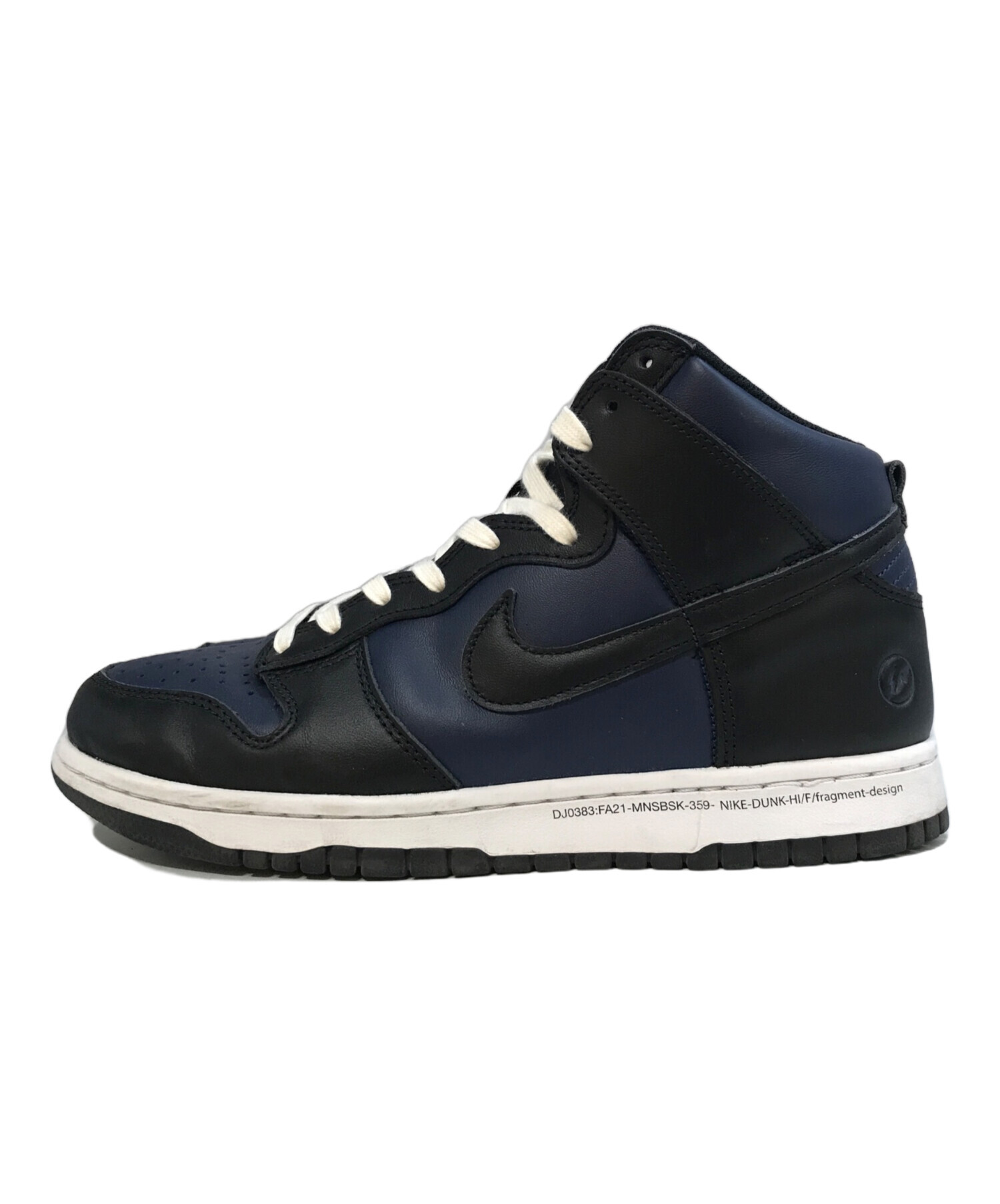 中古・古着通販】NIKE (ナイキ) FRAGMENT DESIGN (フラグメントデザイン) DUNK HIGH ブラック×ネイビー  サイズ:26｜ブランド・古着通販 トレファク公式【TREFAC FASHION】スマホサイト