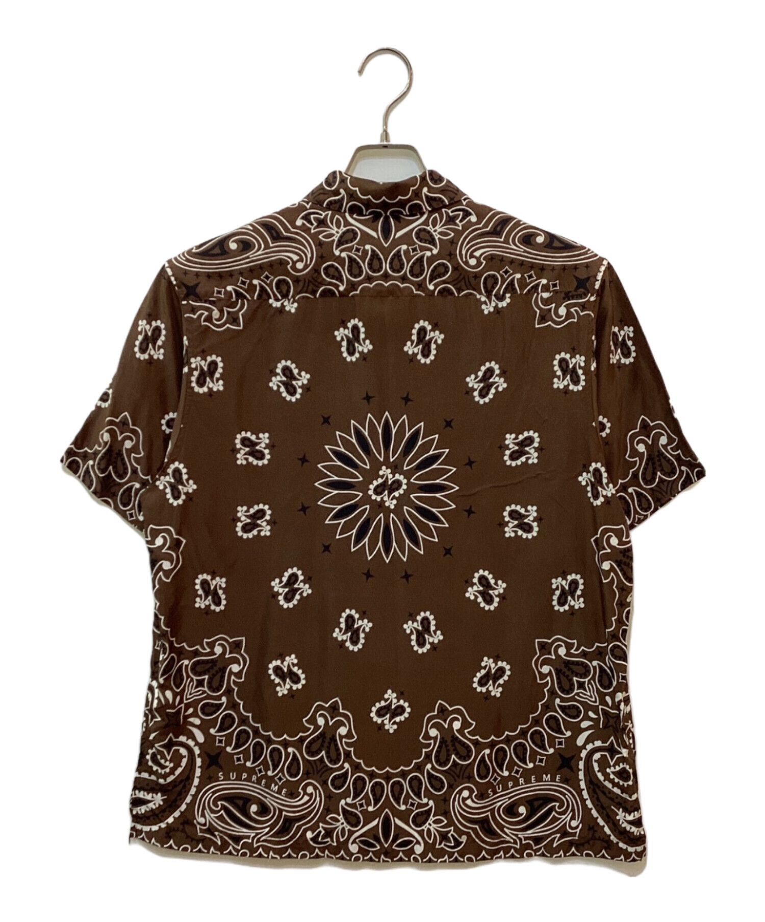 中古・古着通販】SUPREME (シュプリーム) Bandana Silk S/S Shirt ブラウン サイズ:S｜ブランド・古着通販  トレファク公式【TREFAC FASHION】スマホサイト