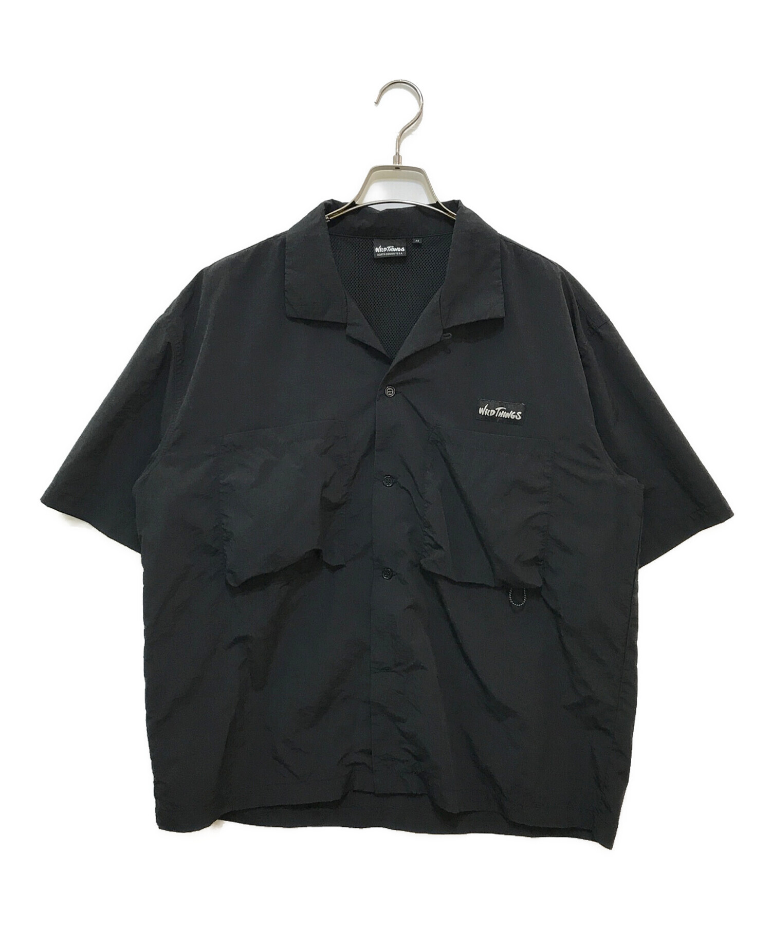 中古・古着通販】WILD THINGS (ワイルドシングス) S/S CAMP SHIRT ブラック サイズ:M｜ブランド・古着通販  トレファク公式【TREFAC FASHION】スマホサイト