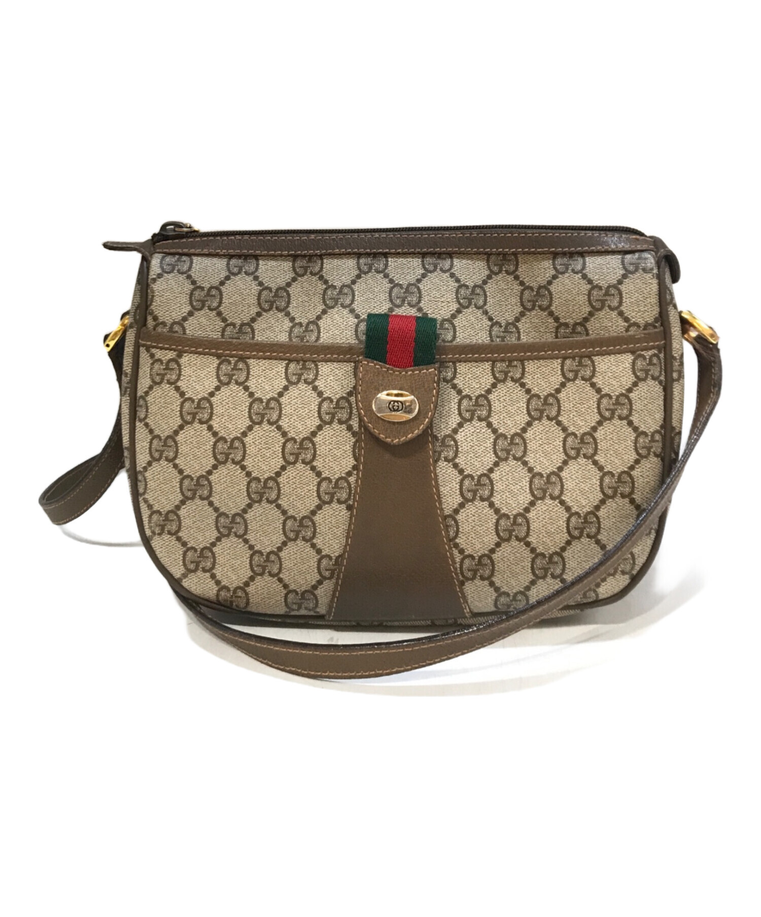 中古・古着通販】OLD GUCCI (グッチ) GGプラス ショルダーバッグ ブラウン｜ブランド・古着通販 トレファク公式【TREFAC  FASHION】スマホサイト