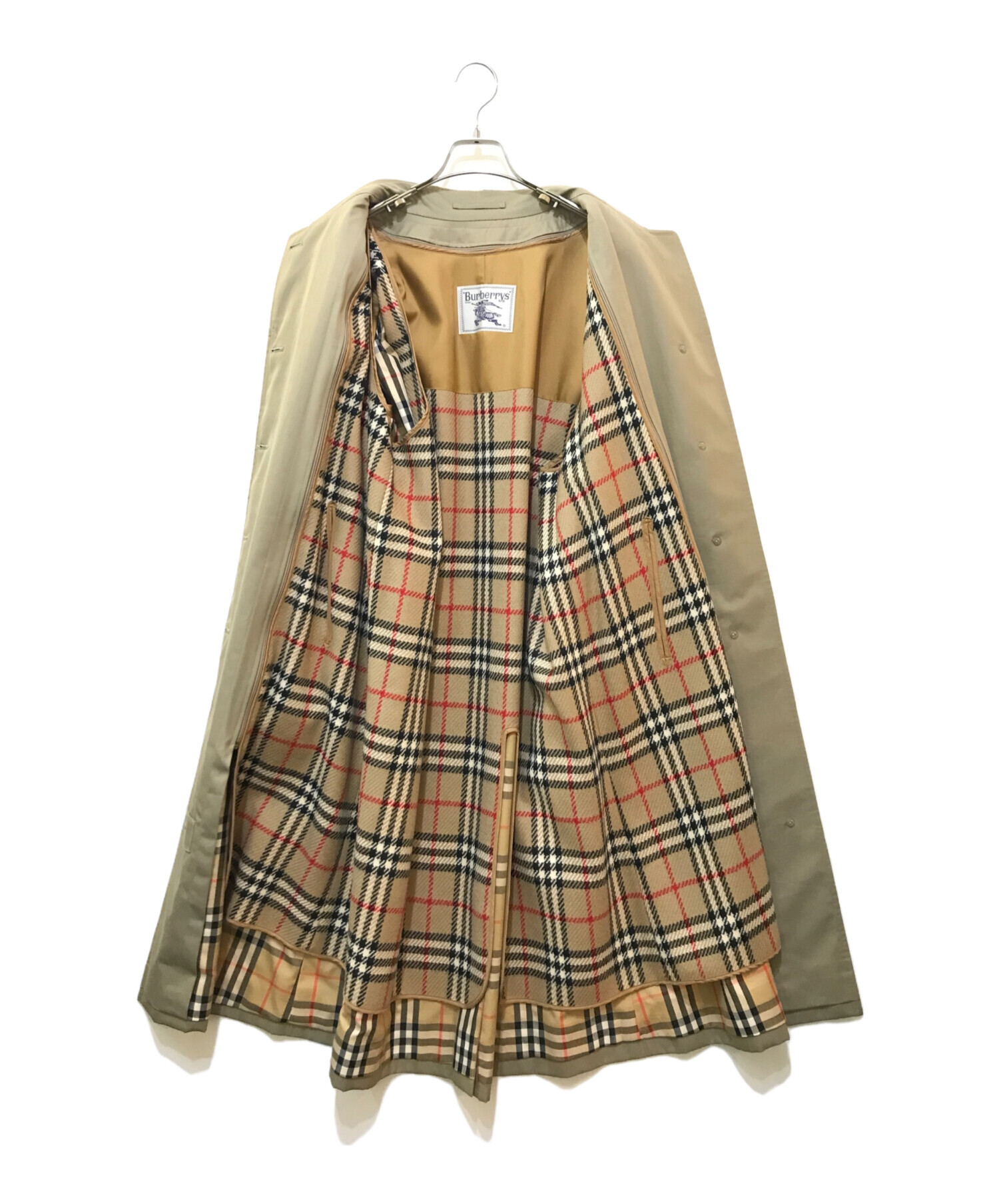 中古・古着通販】Burberry's (バーバリーズ) ノヴァチェックライナー付ステンカラーコート ベージュ サイズ:13BR｜ブランド・古着通販  トレファク公式【TREFAC FASHION】スマホサイト