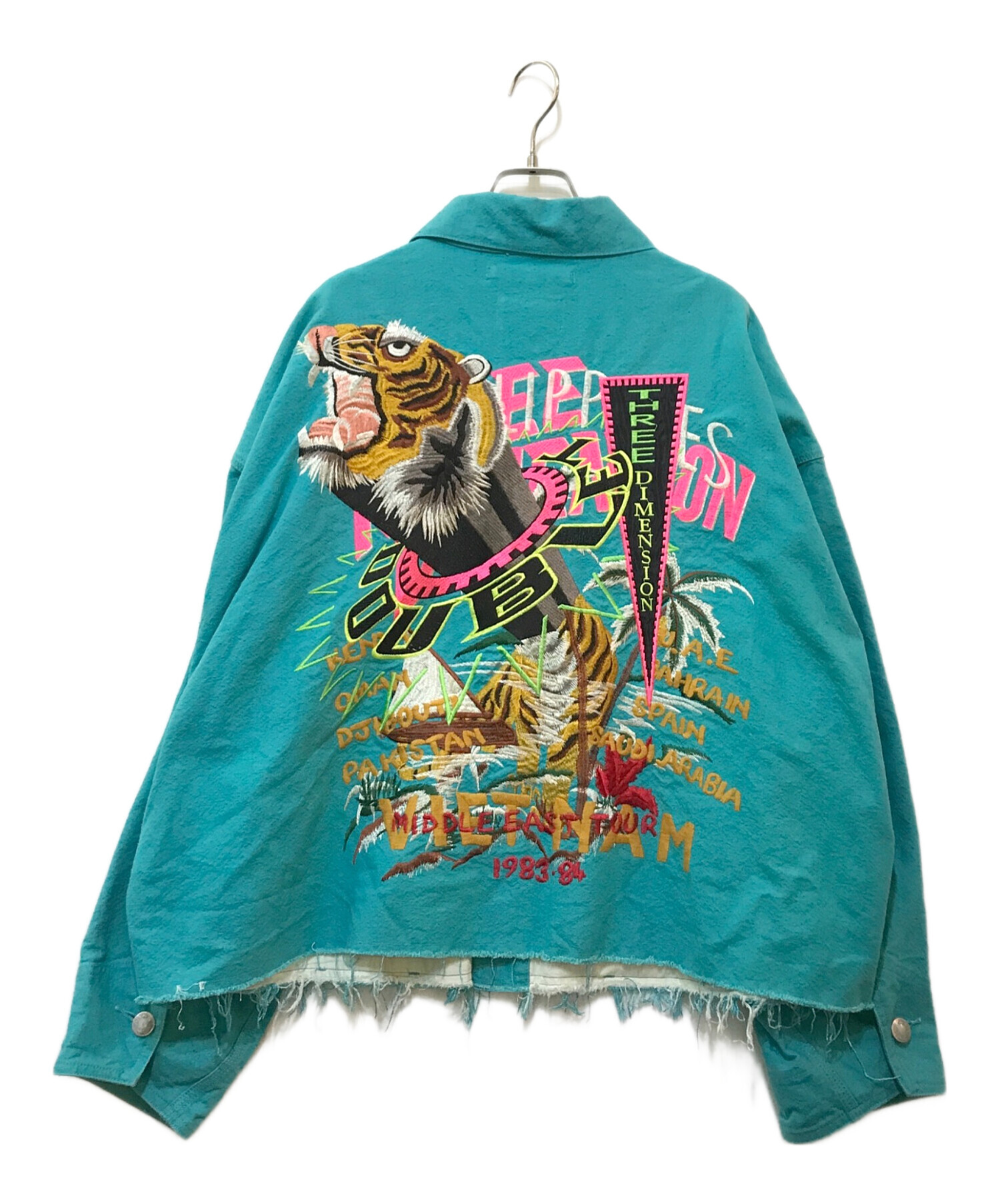 中古・古着通販】doublet (ダブレット) CHAOS EMBROIDERY SILK DUCK CUT OFF JACKET  19SS31BL81 ブルー サイズ:M｜ブランド・古着通販 トレファク公式【TREFAC FASHION】スマホサイト