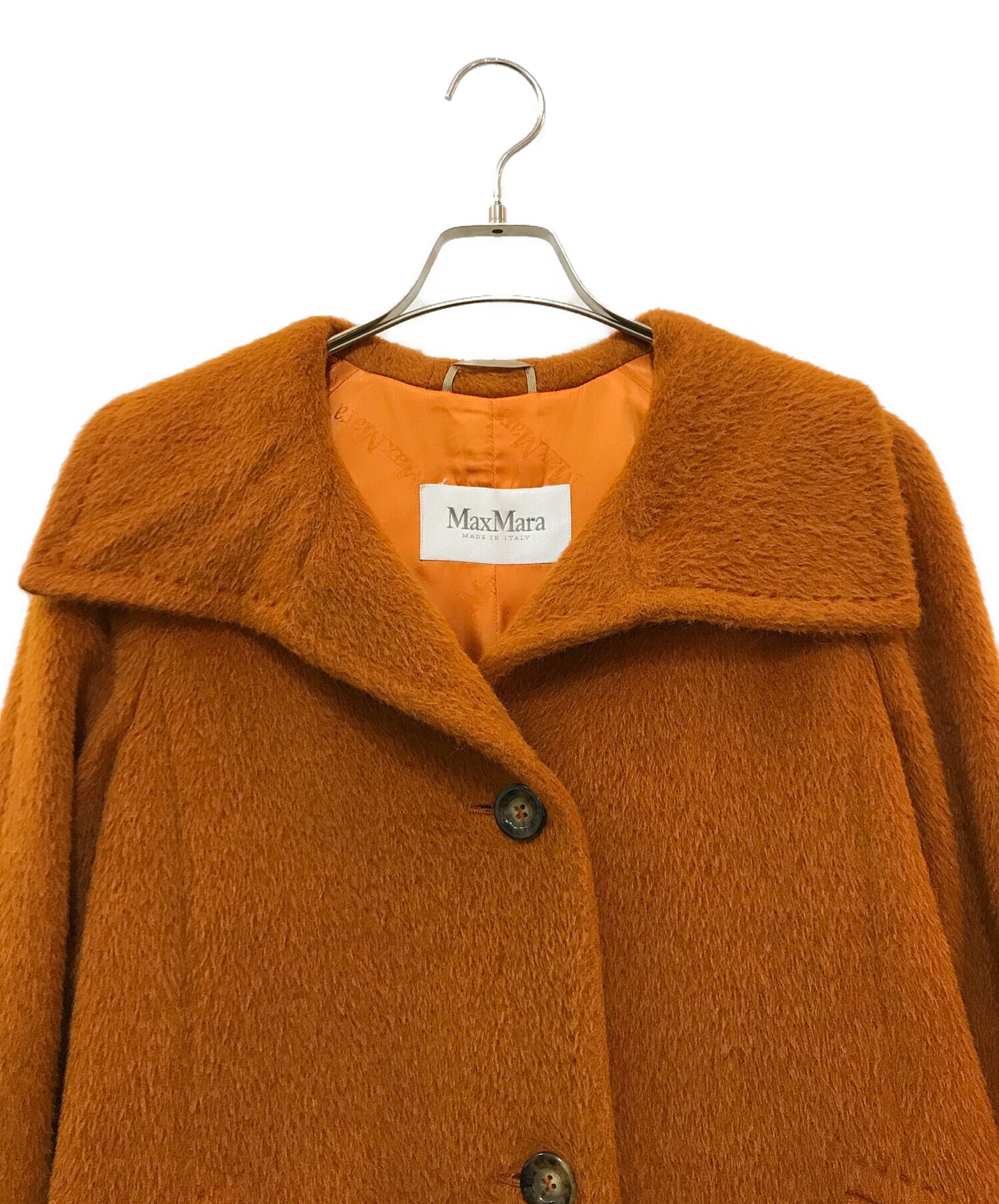 中古・古着通販】MaxMara (マックスマーラ) アルパカウールビッグカラージャケット オレンジ サイズ:下記参照｜ブランド・古着通販  トレファク公式【TREFAC FASHION】スマホサイト