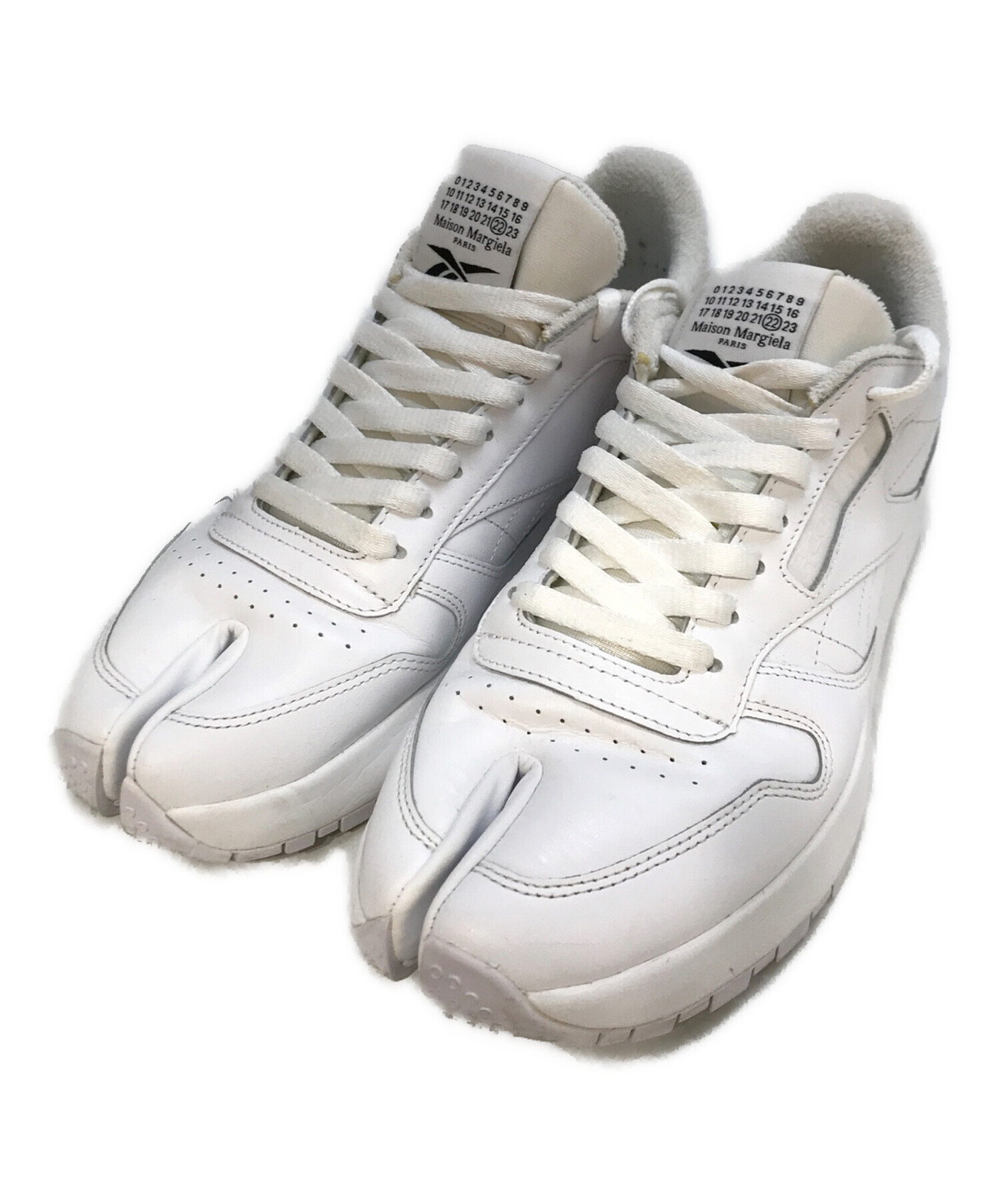 中古・古着通販】Maison Margiela (メゾンマルジェラ) REEBOK (リーボック) CLASSIC LEATHER TABI ホワイト  サイズ:27｜ブランド・古着通販 トレファク公式【TREFAC FASHION】スマホサイト