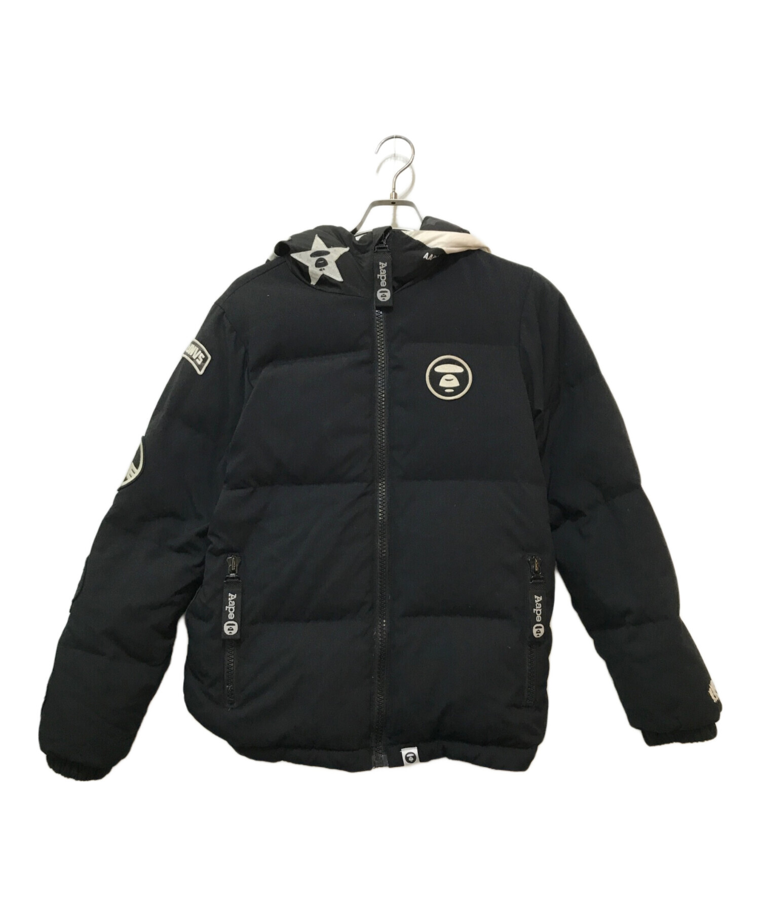 中古・古着通販】Aape BY A BATHING APE (エーエイプ バイ アベイシングエイプ) ダウンジャケット AAPDNM7231XXB  ブラック サイズ:S｜ブランド・古着通販 トレファク公式【TREFAC FASHION】スマホサイト