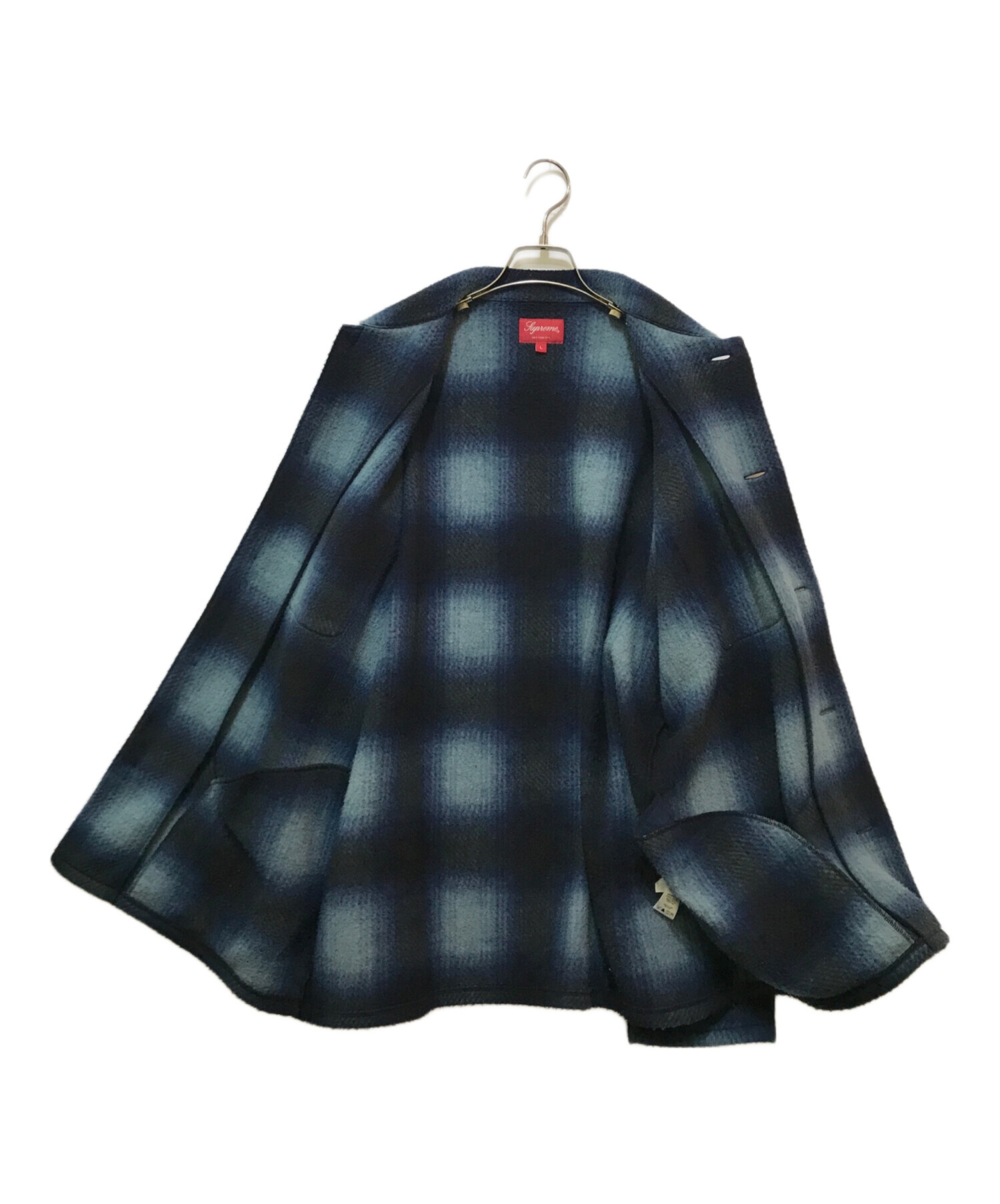 中古・古着通販】SUPREME (シュプリーム) Shadow Plaid Fleece Shirt ネイビー×ブルー サイズ:L｜ブランド・古着通販  トレファク公式【TREFAC FASHION】スマホサイト