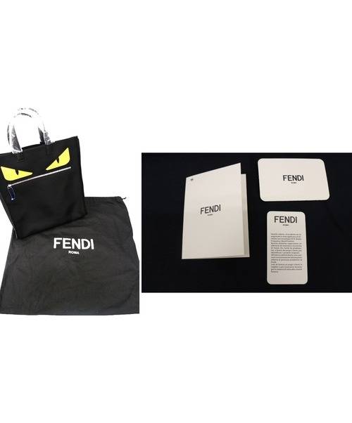 中古・古着通販】FENDI (フェンディ) モンスタートートバッグ ブラック