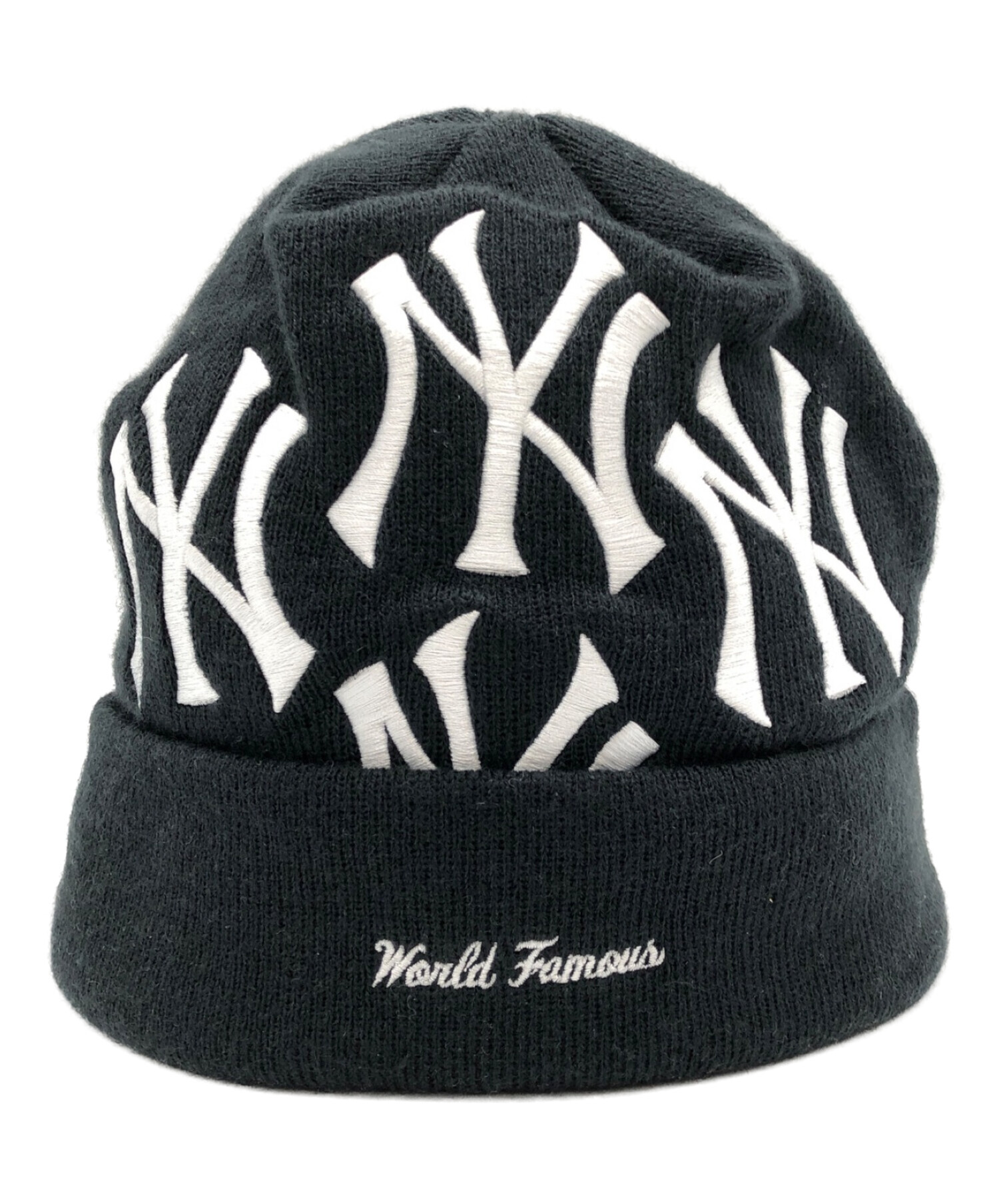 New Era × supreme Supreme New York Yankees New Era Box Logo Beanie 　シュプリーム  ニューヨークヤンキース ニューエラ ボックスロゴ ビーニー ブラック サイズ:下記参照