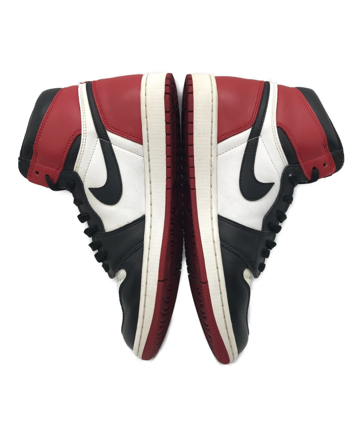 NIKE (ナイキ) AIR JORDAN 1 RETRO HIGH OG BLACK TOE　エアジョーダン 1 レトロ ハイ OG ブラックトゥ  つま黒 レッド×ホワイト サイズ:28cm US10