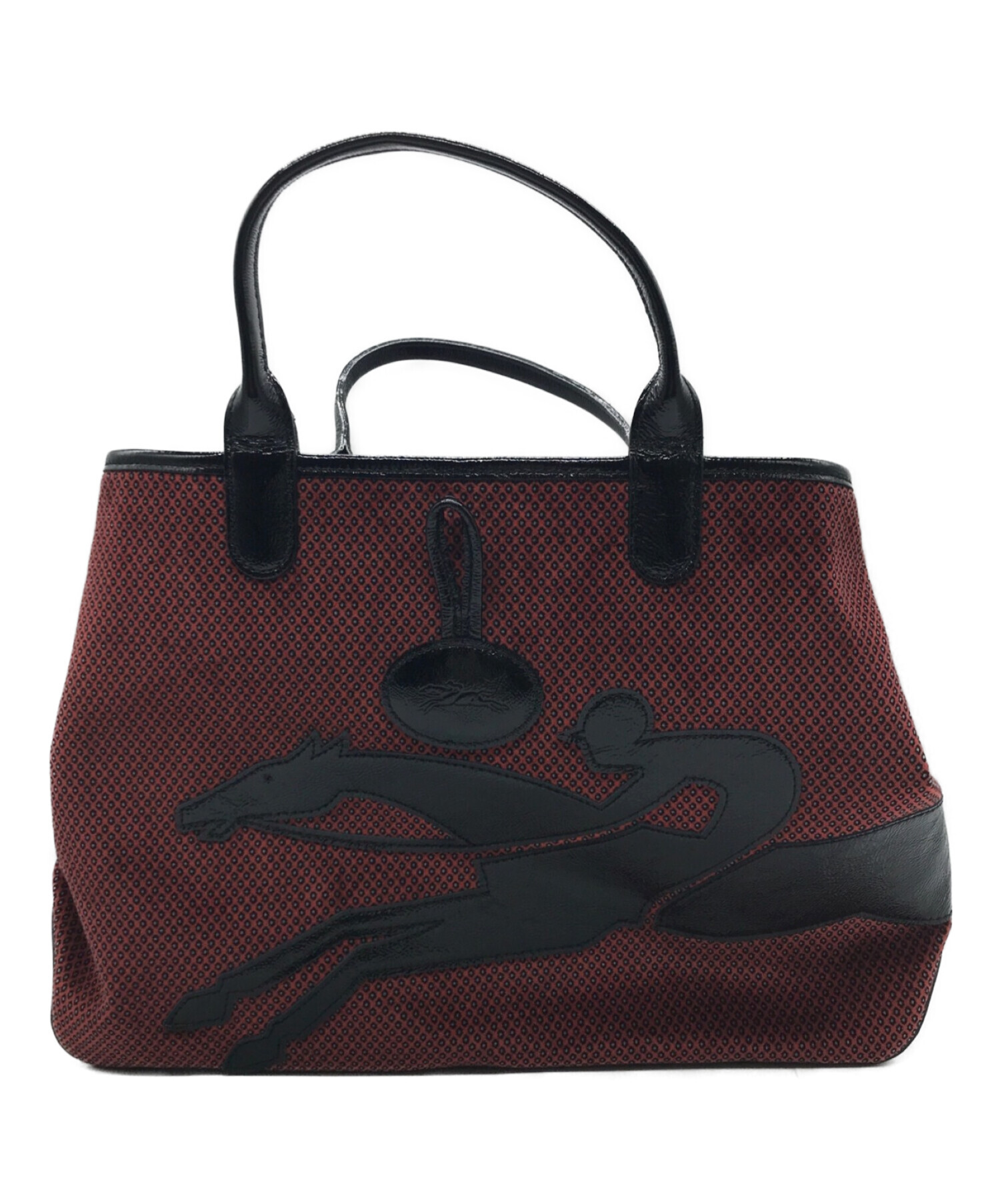 LONGCHAMP (ロンシャン) ロゾエナメルトートバッグ レッド