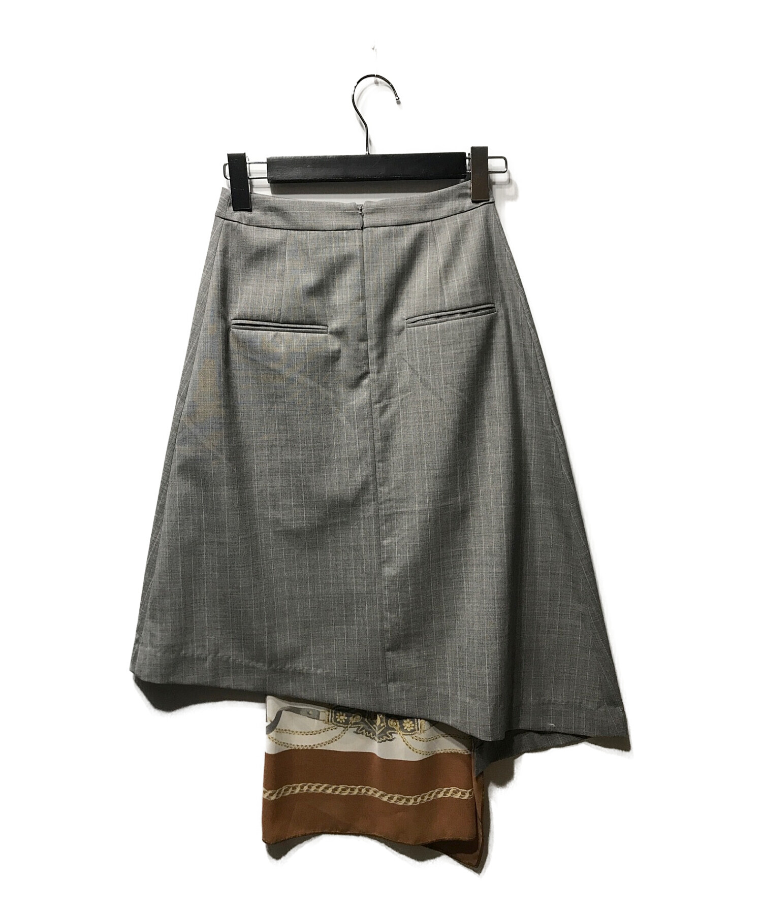 MIHARA YASUHIRO (ミハラヤスヒロ) サマーウールスカーフスカート グレー サイズ:36