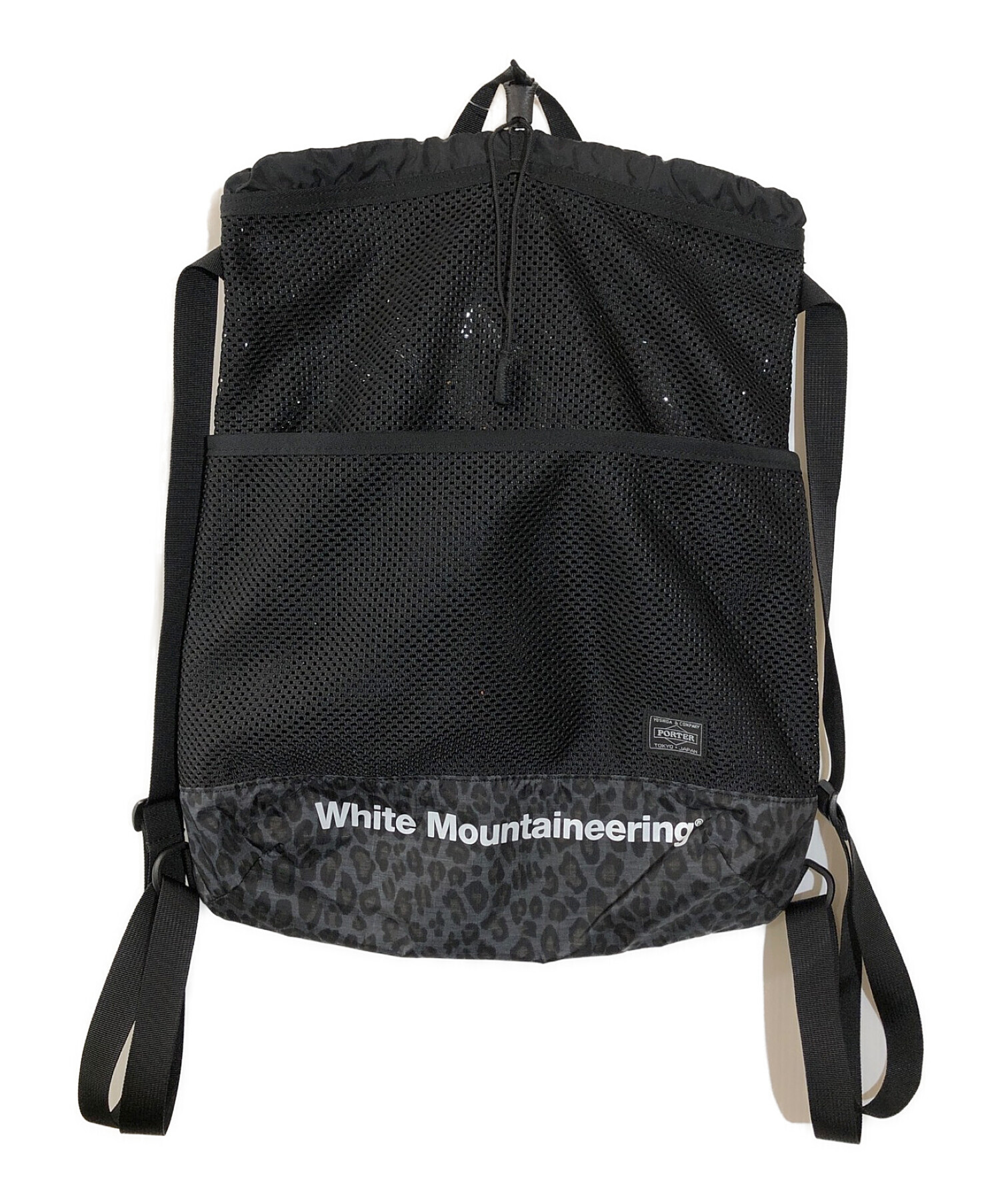 WHITE MOUNTAINEERING × PORTER (ホワイトマウンテニアリング × ポーター) レオパードメッシュバックパック ブラック