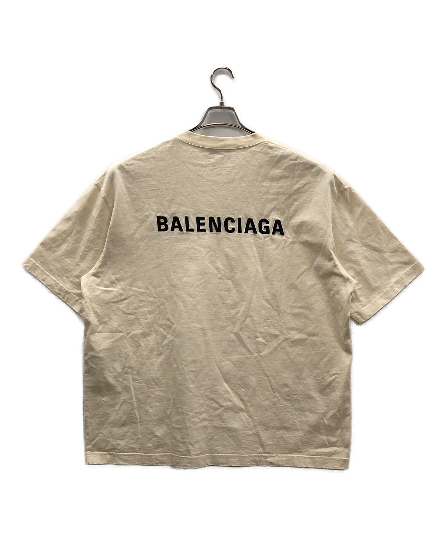BALENCIAGA (バレンシアガ) ロゴTシャツ アイボリー サイズ:XL