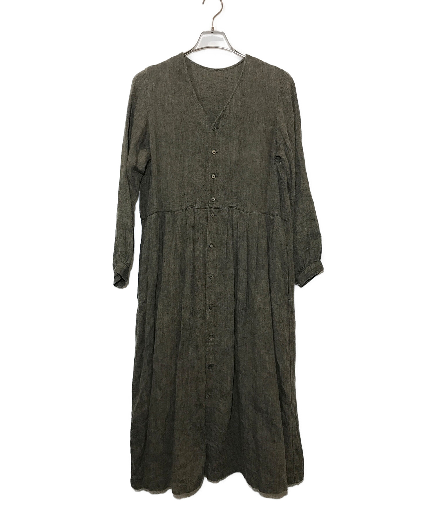 中古・古着通販】nest Robe (ネストローブ) リネンワンピース ベージュ