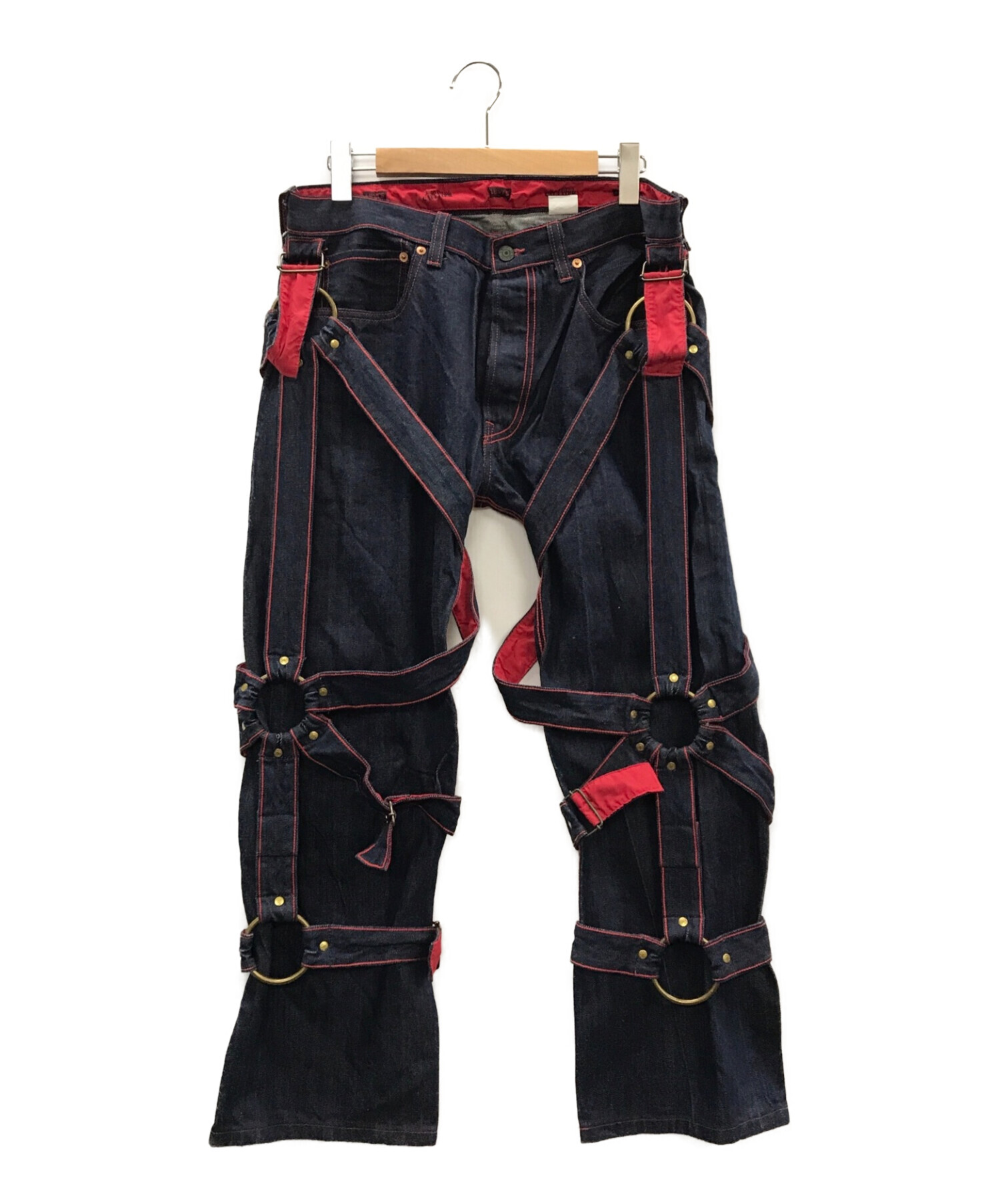 LEVI'S×Jean PaulGAULTIER (リーバイス×ジャンポールゴルチエ) 501 Bondage/Banded Jeans インディゴ  サイズ:34