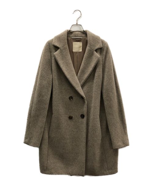 S Max Mara アルパカシャギーコート - チェスターコート