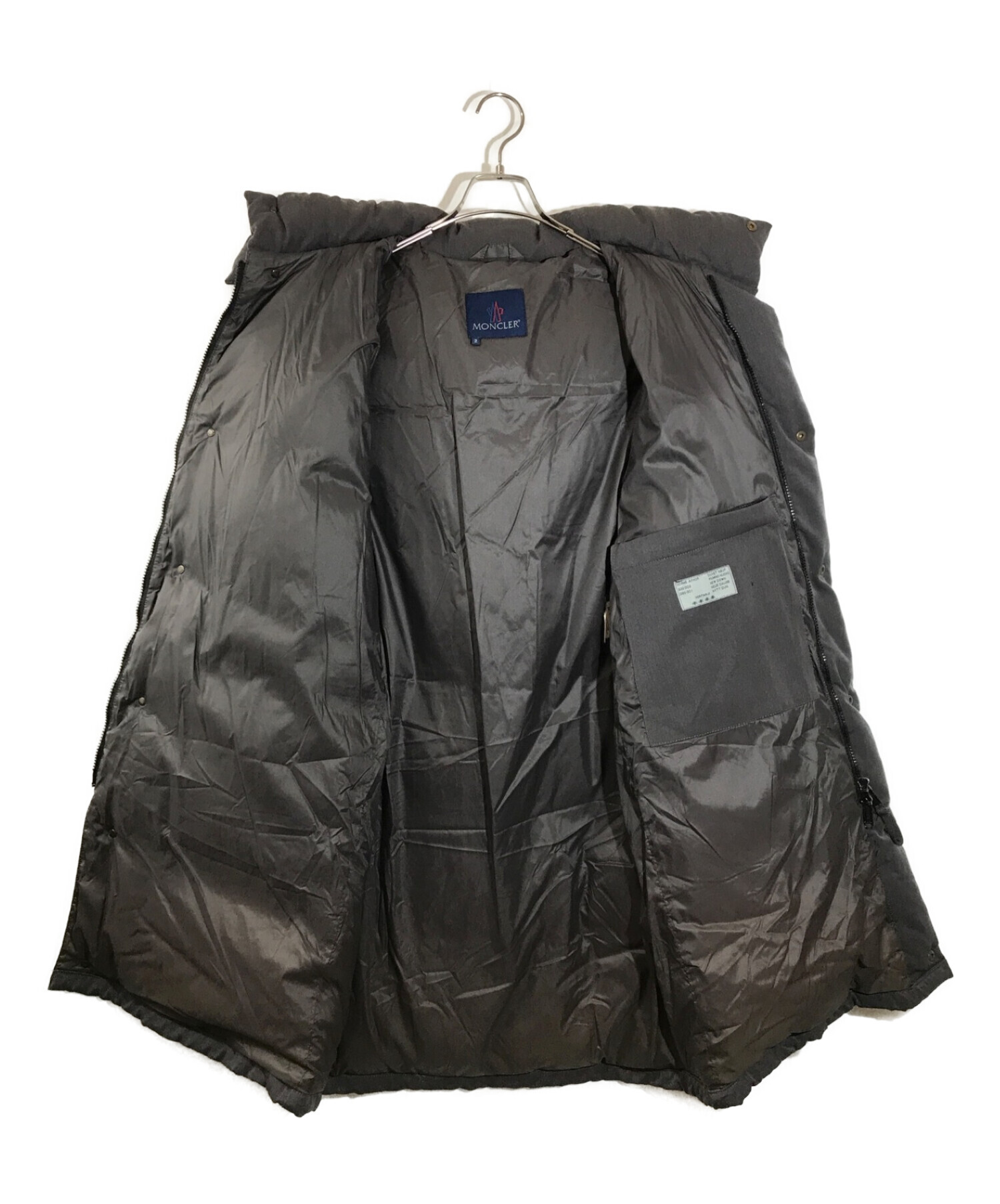 中古・古着通販】MONCLER (モンクレール) ダウンコート グレー サイズ