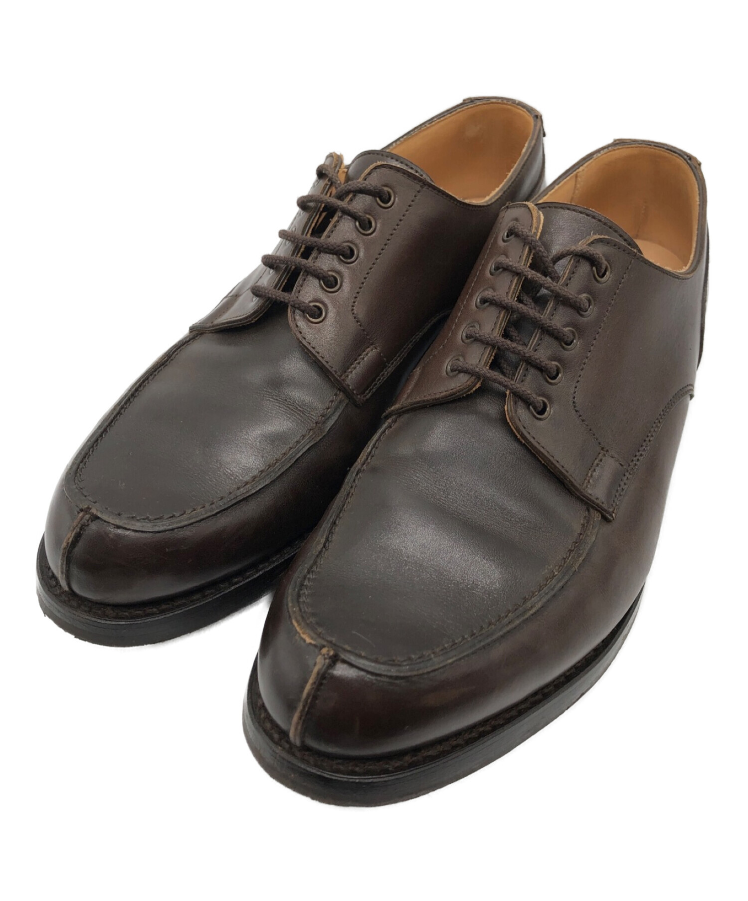 Crockett & Jones (クロケット＆ジョーンズ) WEXFORD Uチップシューズ ブラウン サイズ:7E