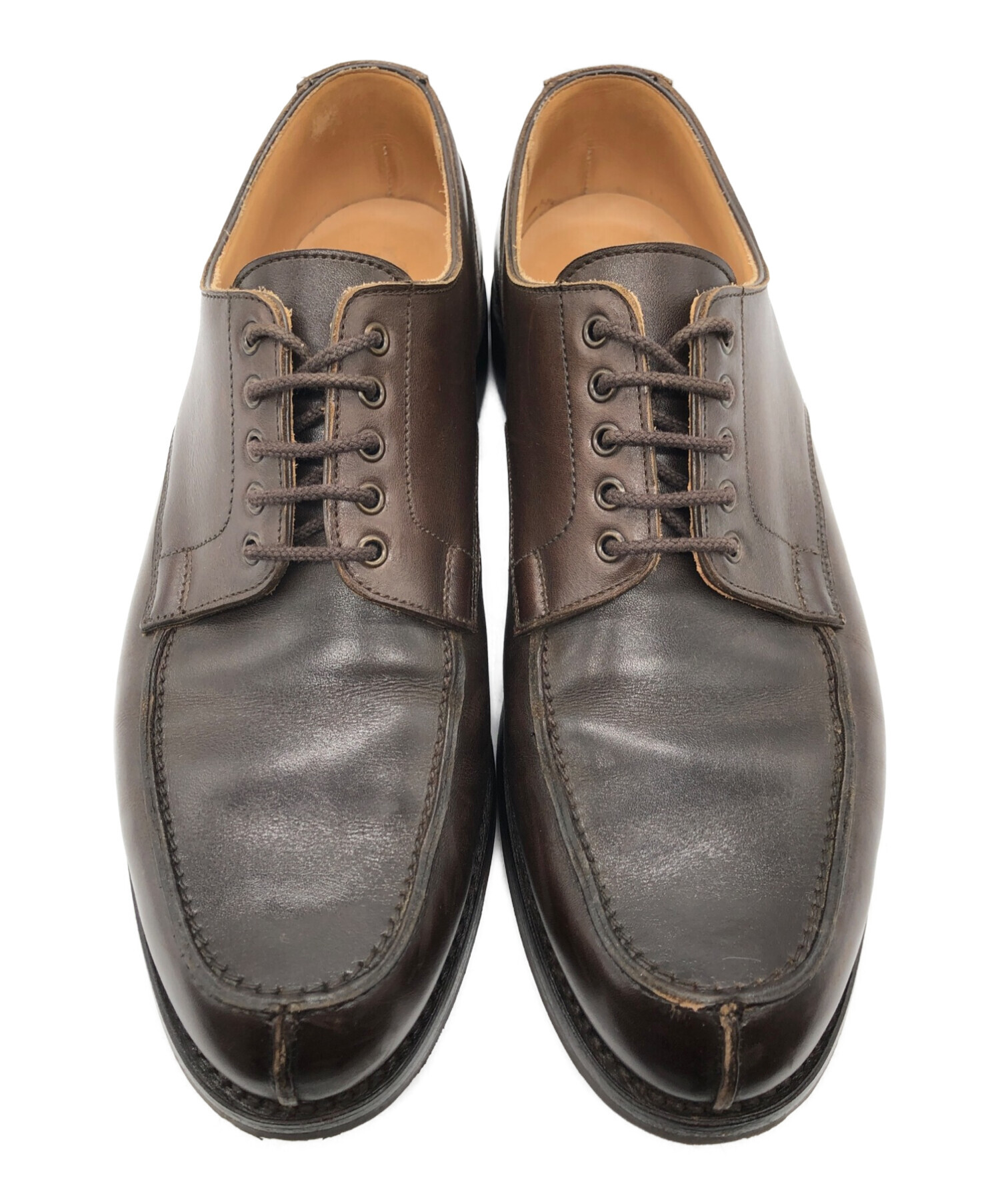 Crockett & Jones (クロケット＆ジョーンズ) WEXFORD Uチップシューズ ブラウン サイズ:7E