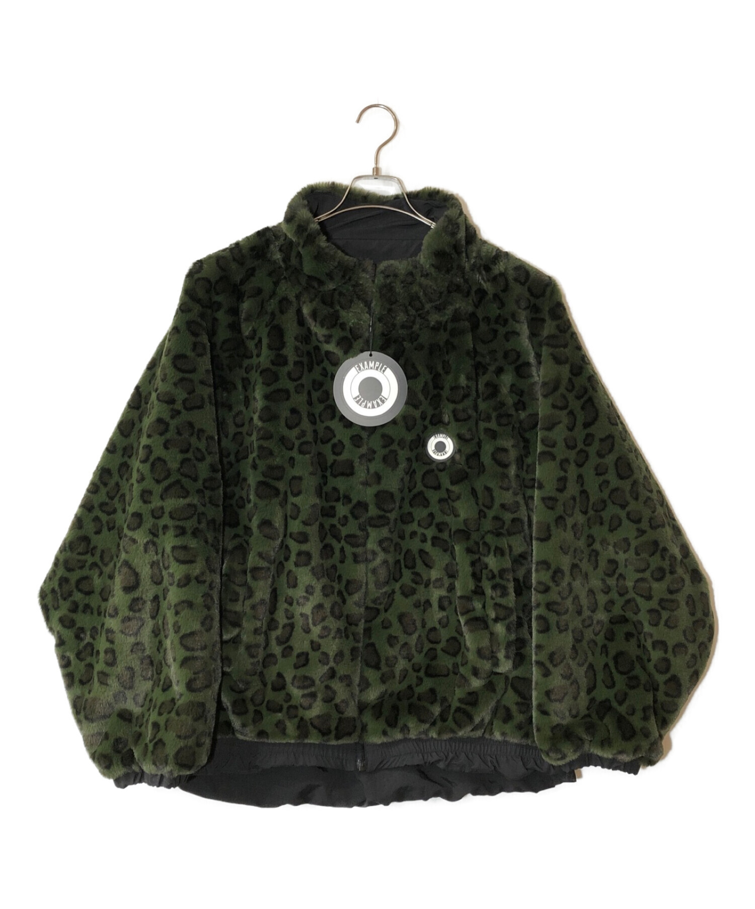 EXAMPLE (エグザンプル) LEOPARD FUR NYLON REVERSIBLE BLOUSON ブラック サイズ:XL 未使用品