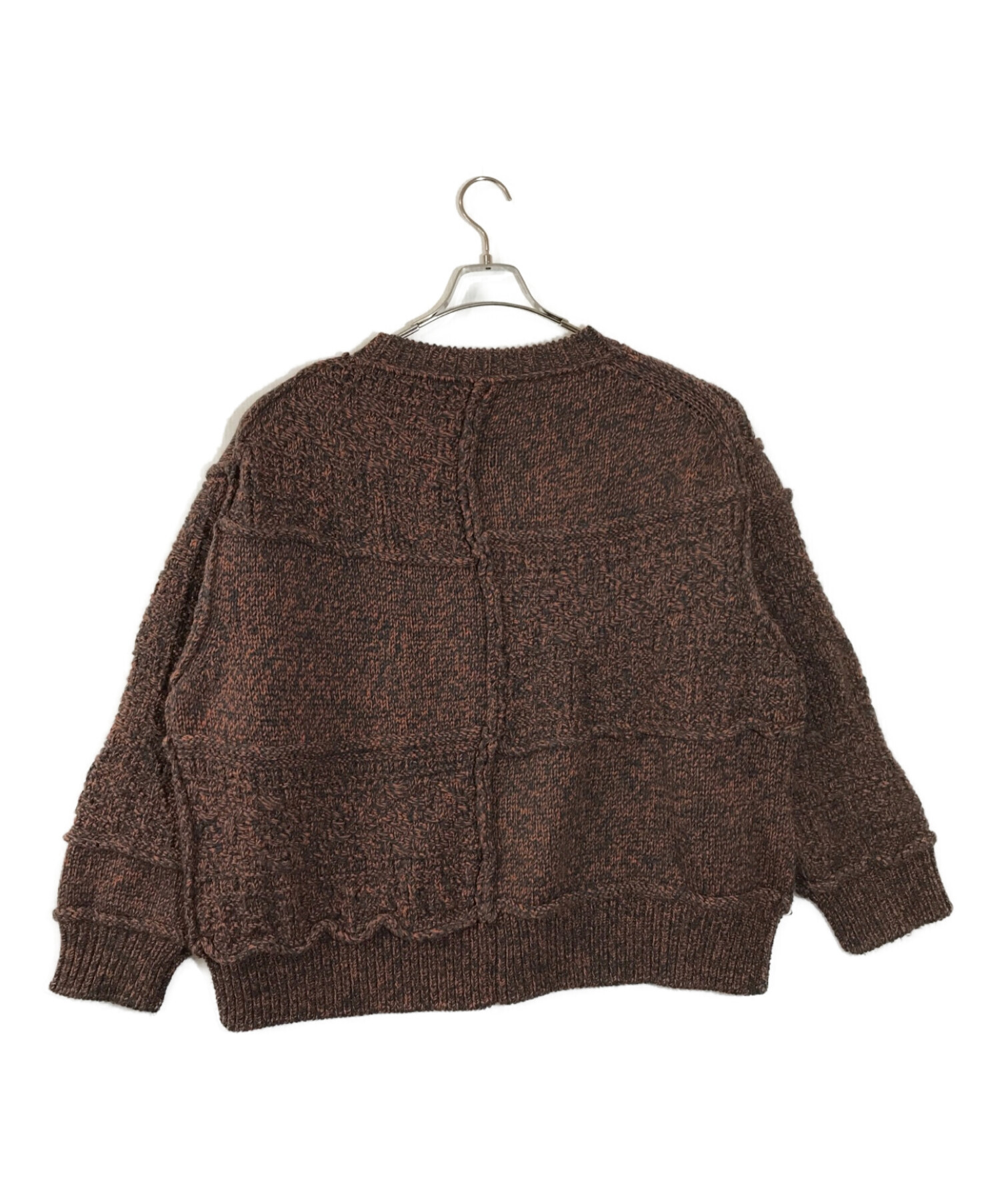 Name. (ネーム) PATCHWORK KNIT SWEATER　パッチワークニットセーター ブラウン サイズ:1 未使用品