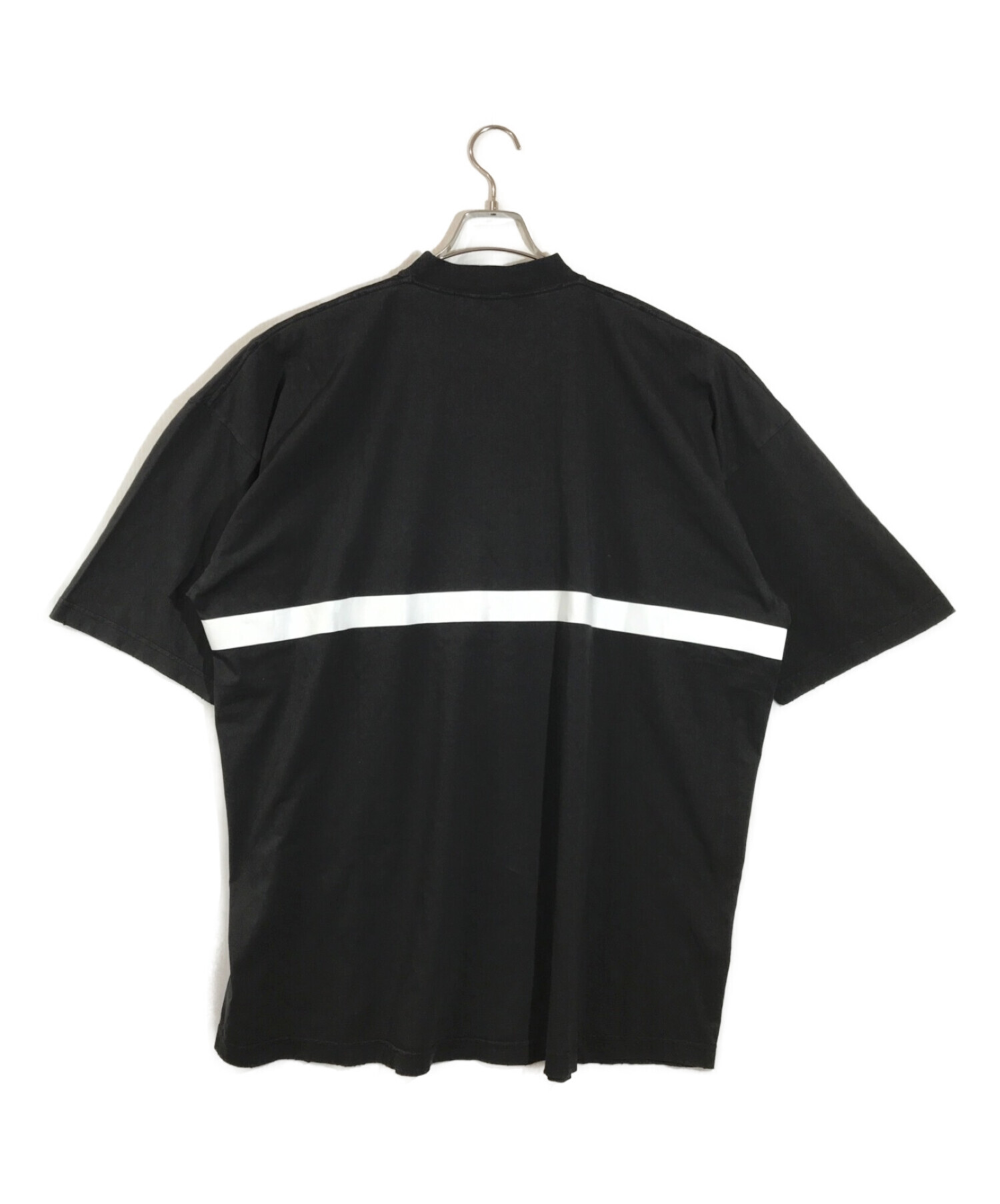 BALENCIAGA (バレンシアガ) 22AW 360 TUBULAR ダメージ加工オーバーサイズTシャツ ブラック サイズ:L