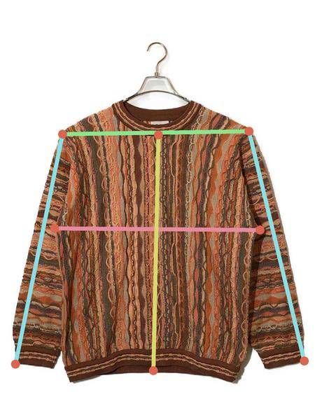 【中古・古着通販】Coogi (クージー) 3Dニット ピンクベージュ