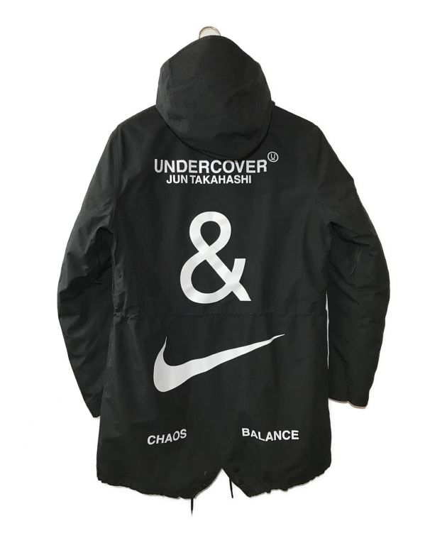 NIKE×UNDERCOVER (ナイキ×アンダーカバー) 3レイヤーフィッシュテールパーカー ブラック サイズ:L