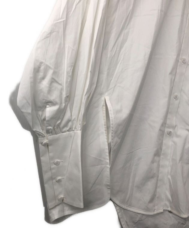 ENFOLD (エンフォルド) SOMELOSスカラップAラインシャツ ホワイト サイズ:38 未使用品